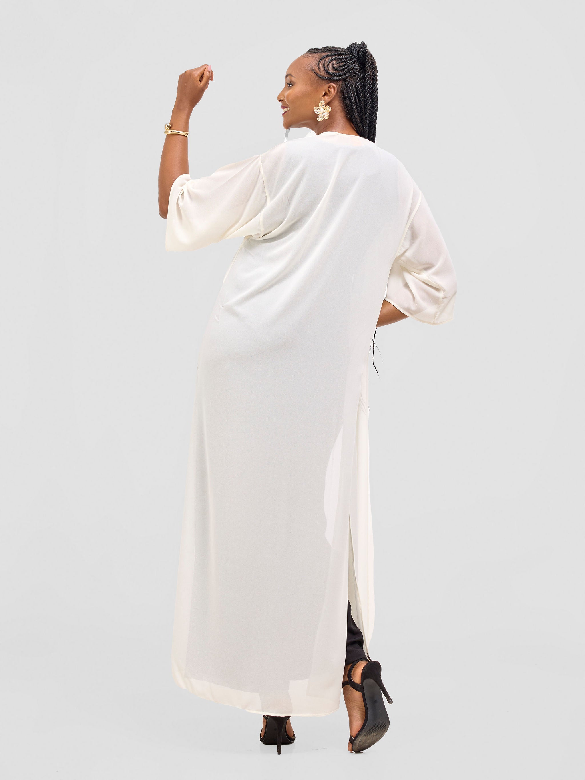 Vivo Basic Nandi A-Line Kimono - Off white