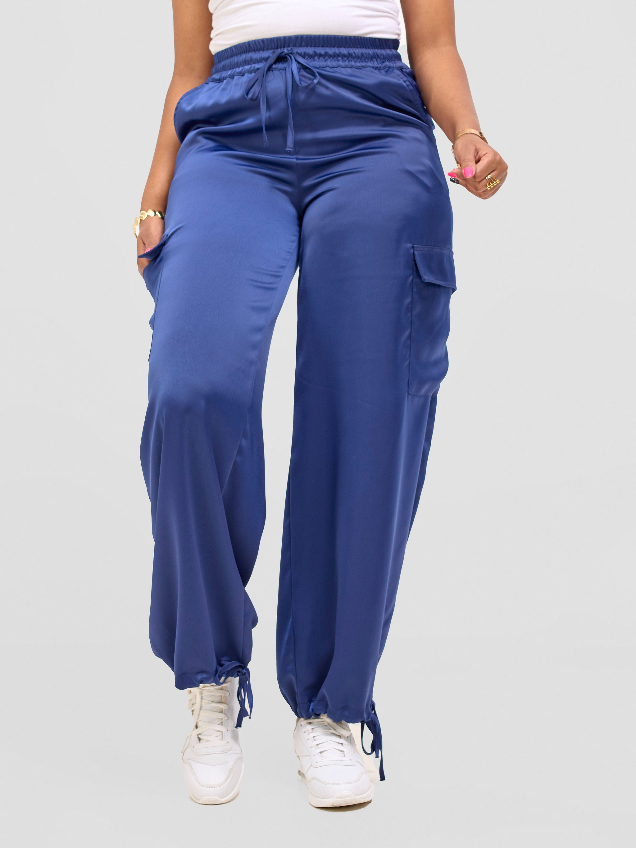 Zoya Luna Cargo Pants - Navy Blue