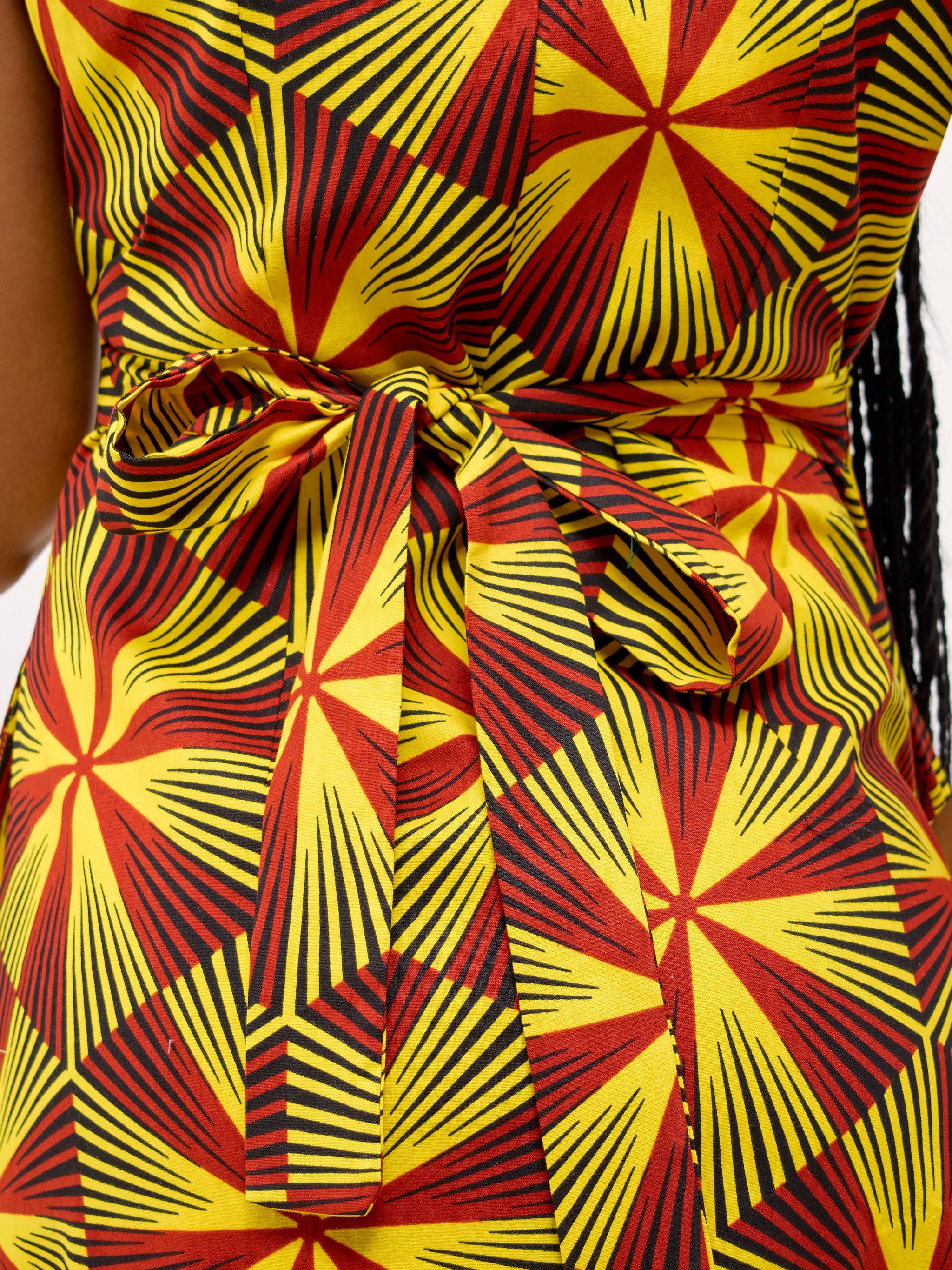 Safari Savannah Kitenge Midi Wrap Dress - Juja Print