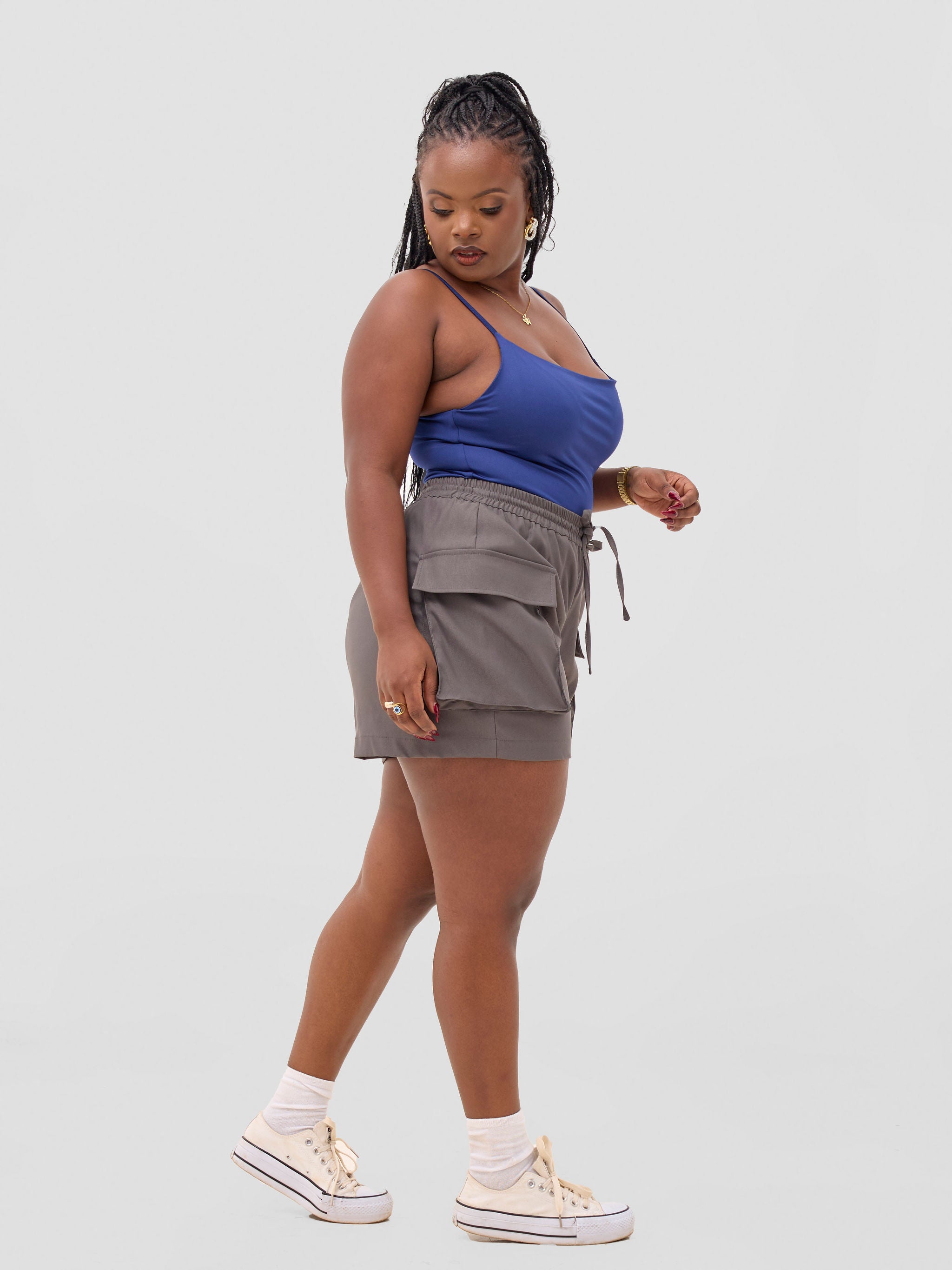 Zoya Sadira Strappy Bodysuit - Navy Blue
