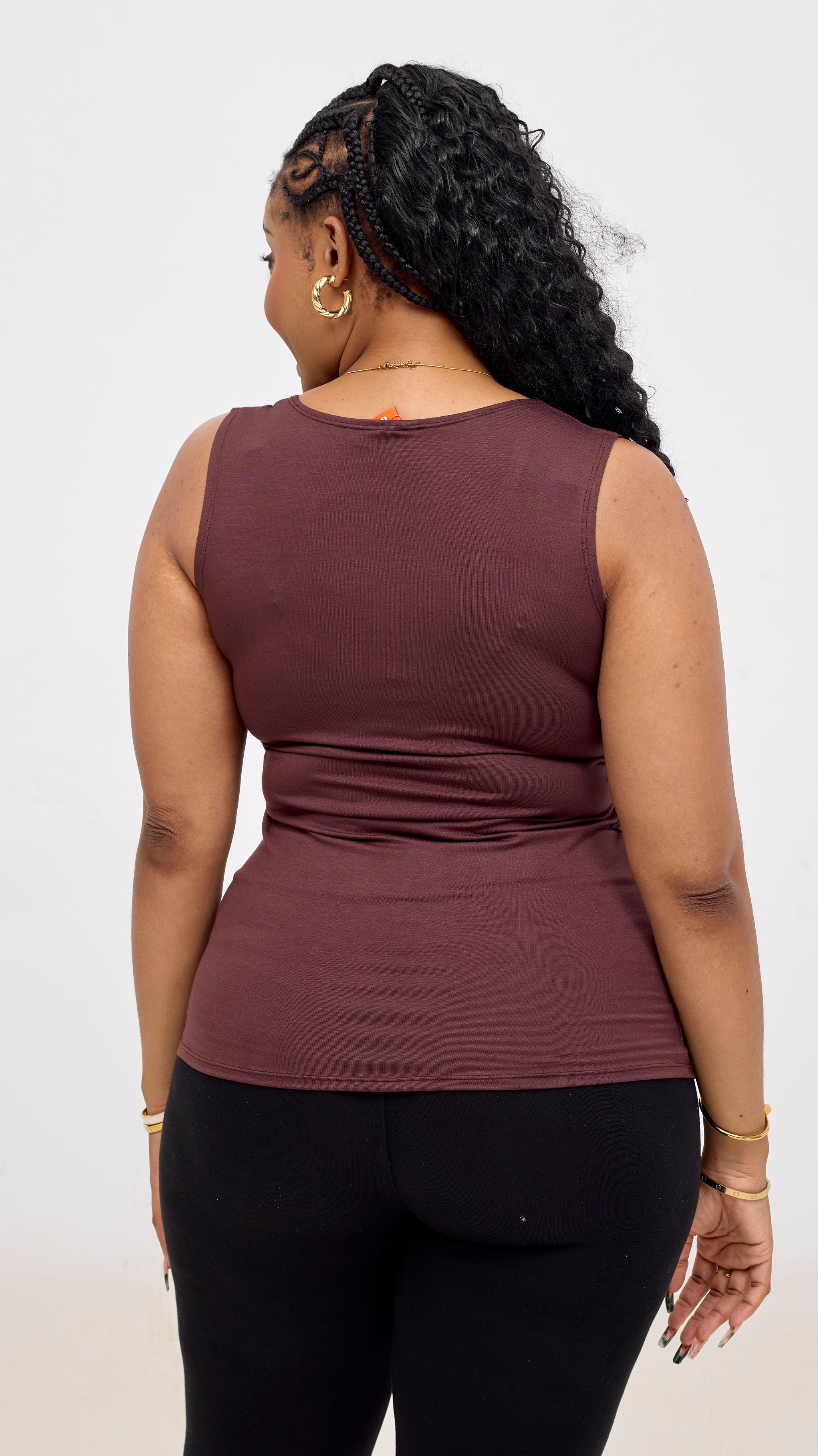 Vivo Basic Val Tank Top - Chocolate Brown