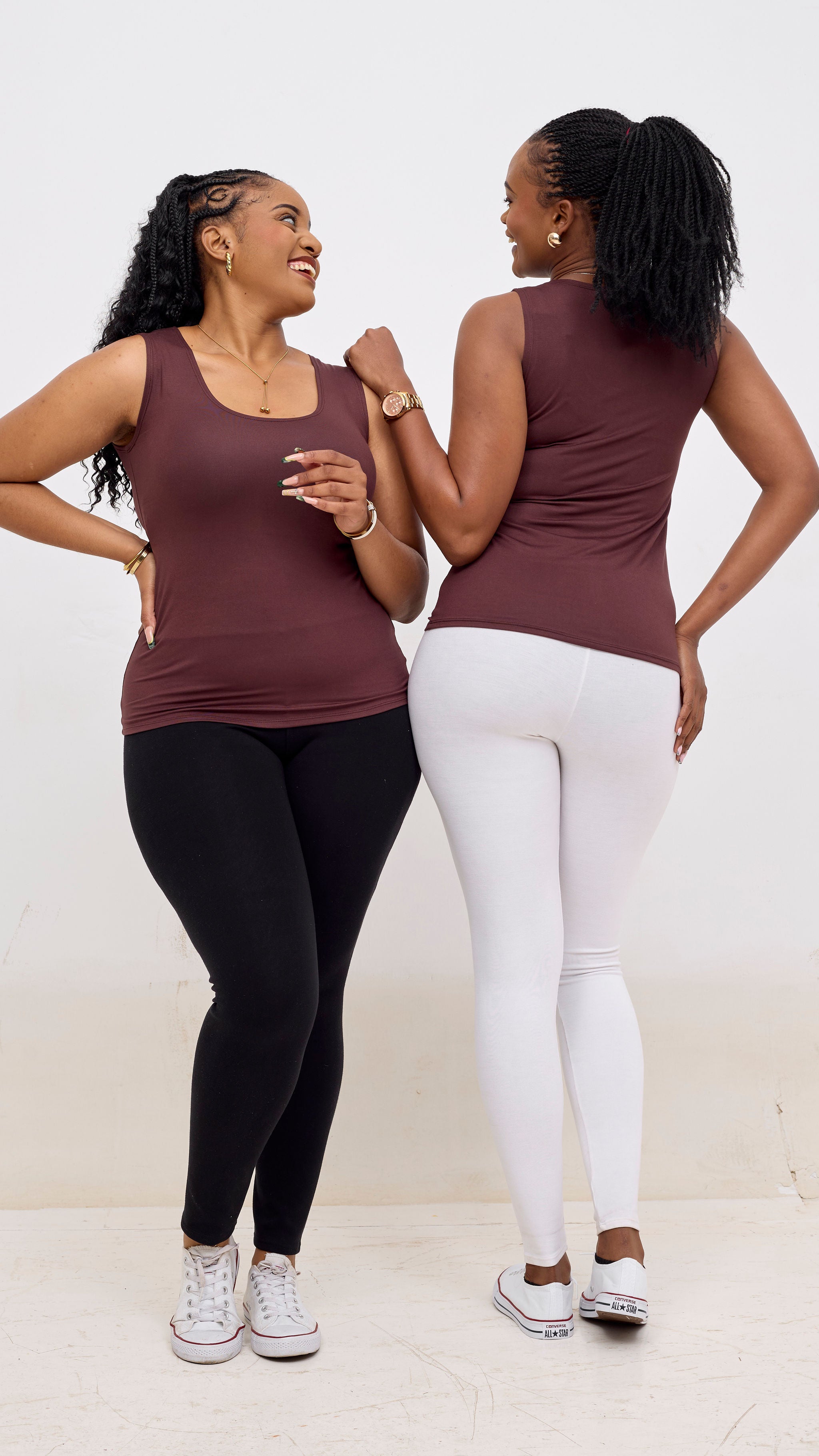 Vivo Basic Val Tank Top - Chocolate Brown