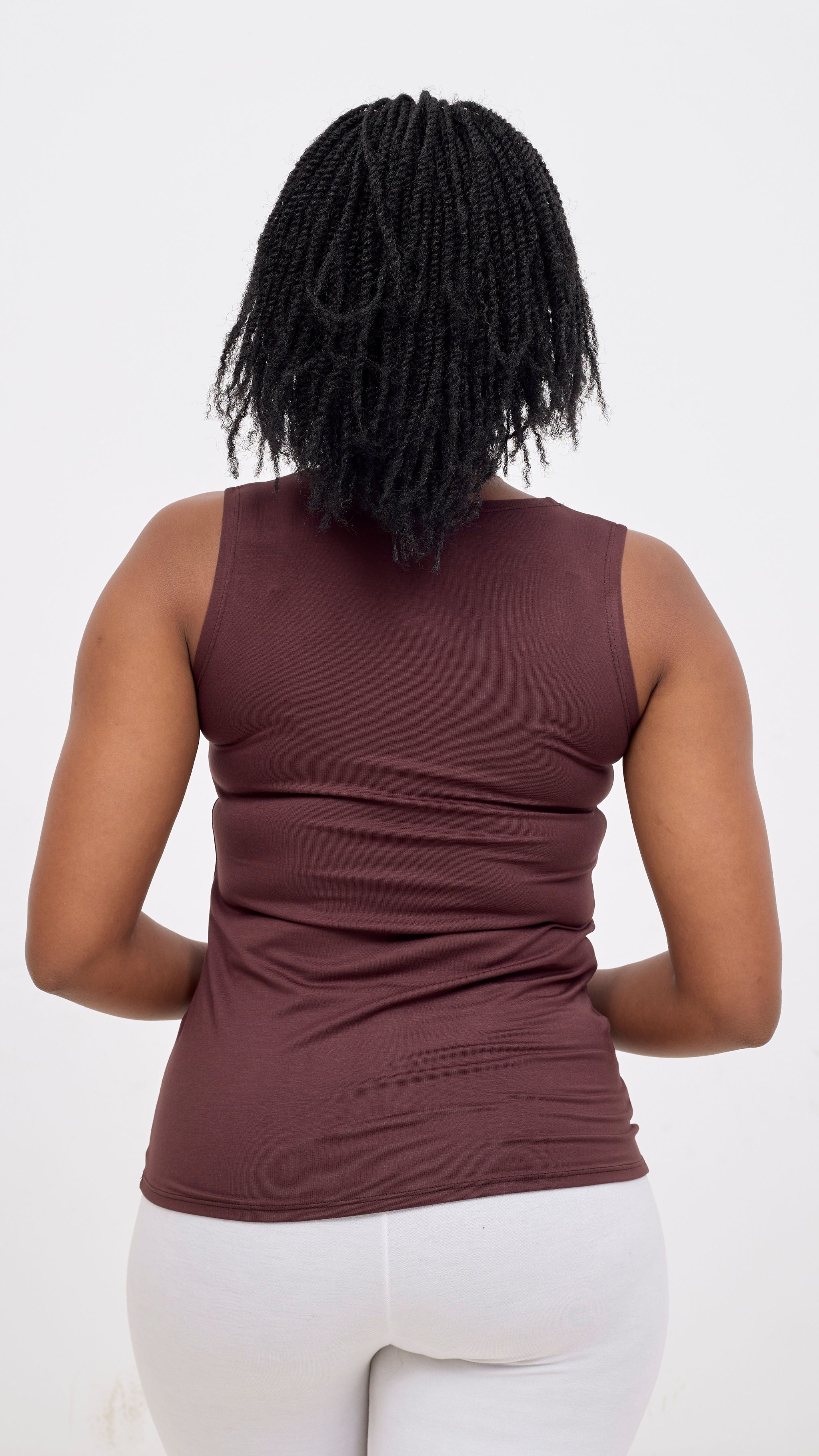 Vivo Basic Val Tank Top - Chocolate Brown