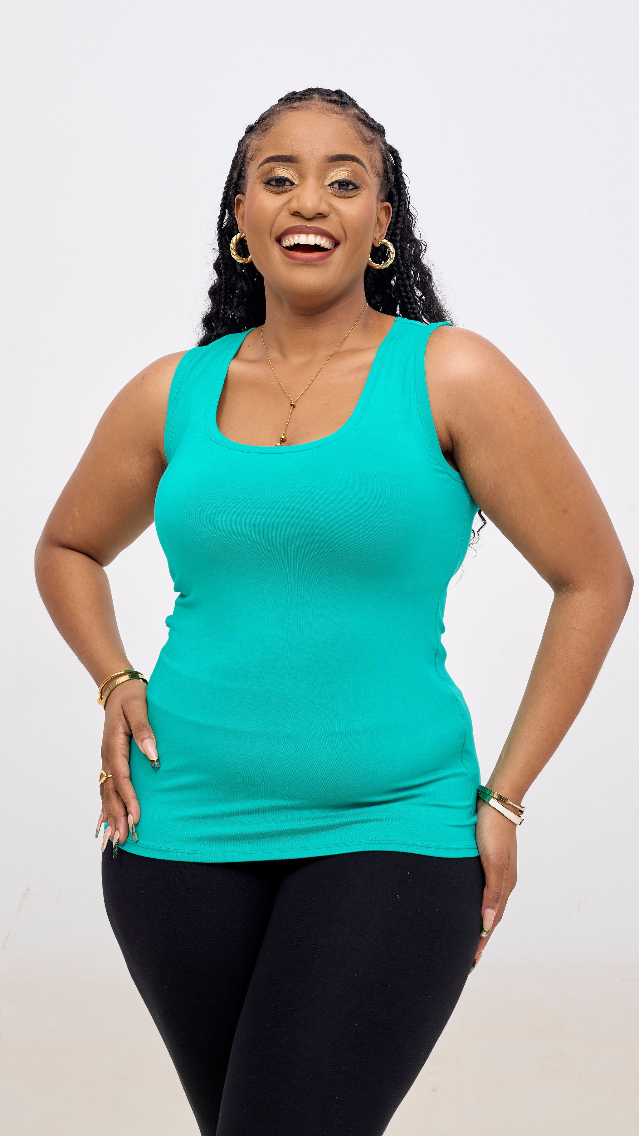 Vivo Basic Val Tank Top - Sea Green