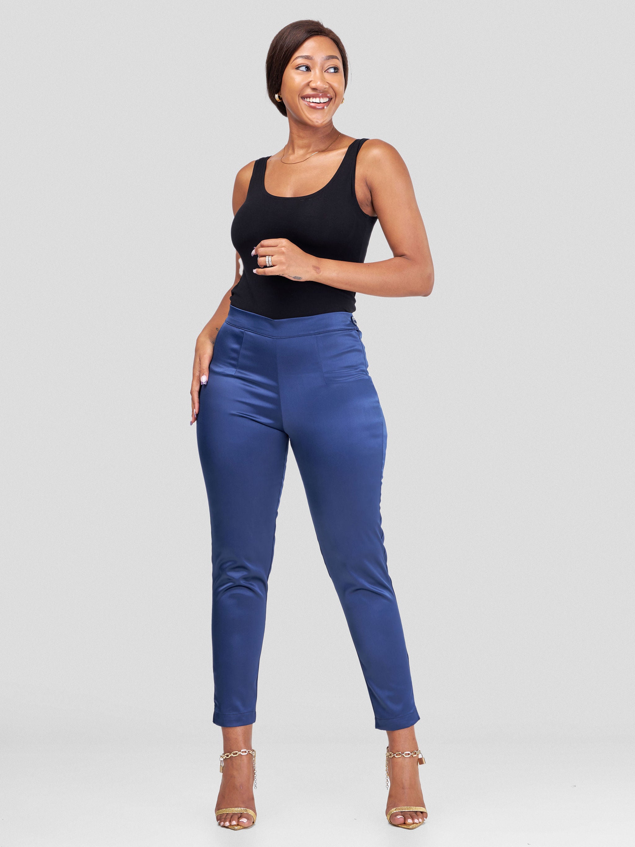 Ladies Navy Blue Cigarette Pant at Rs 225/piece | Cigarette Pants in  Bengaluru | ID: 24611449048