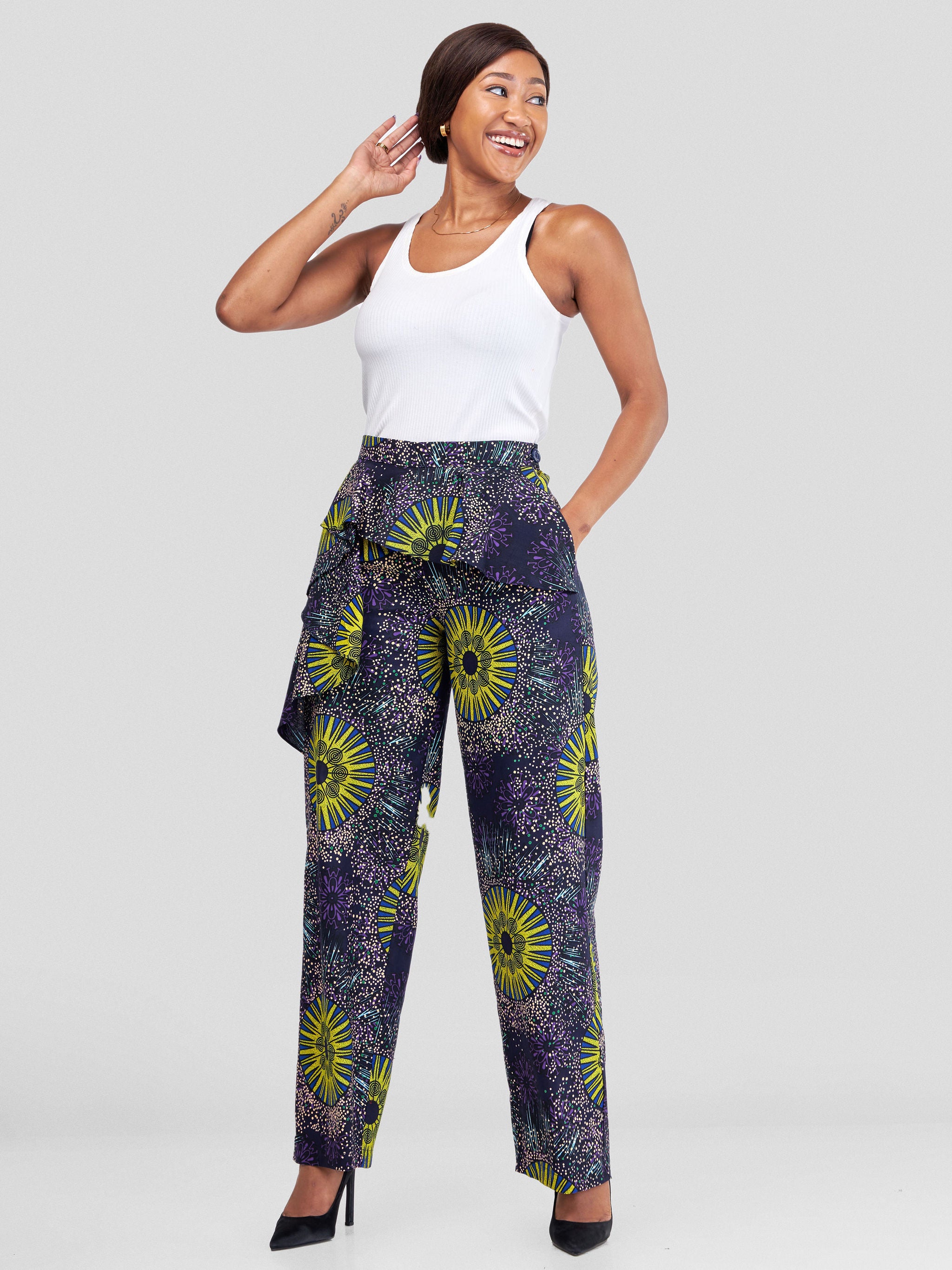 Vivo Naya Draped Panel Pants - Nyota