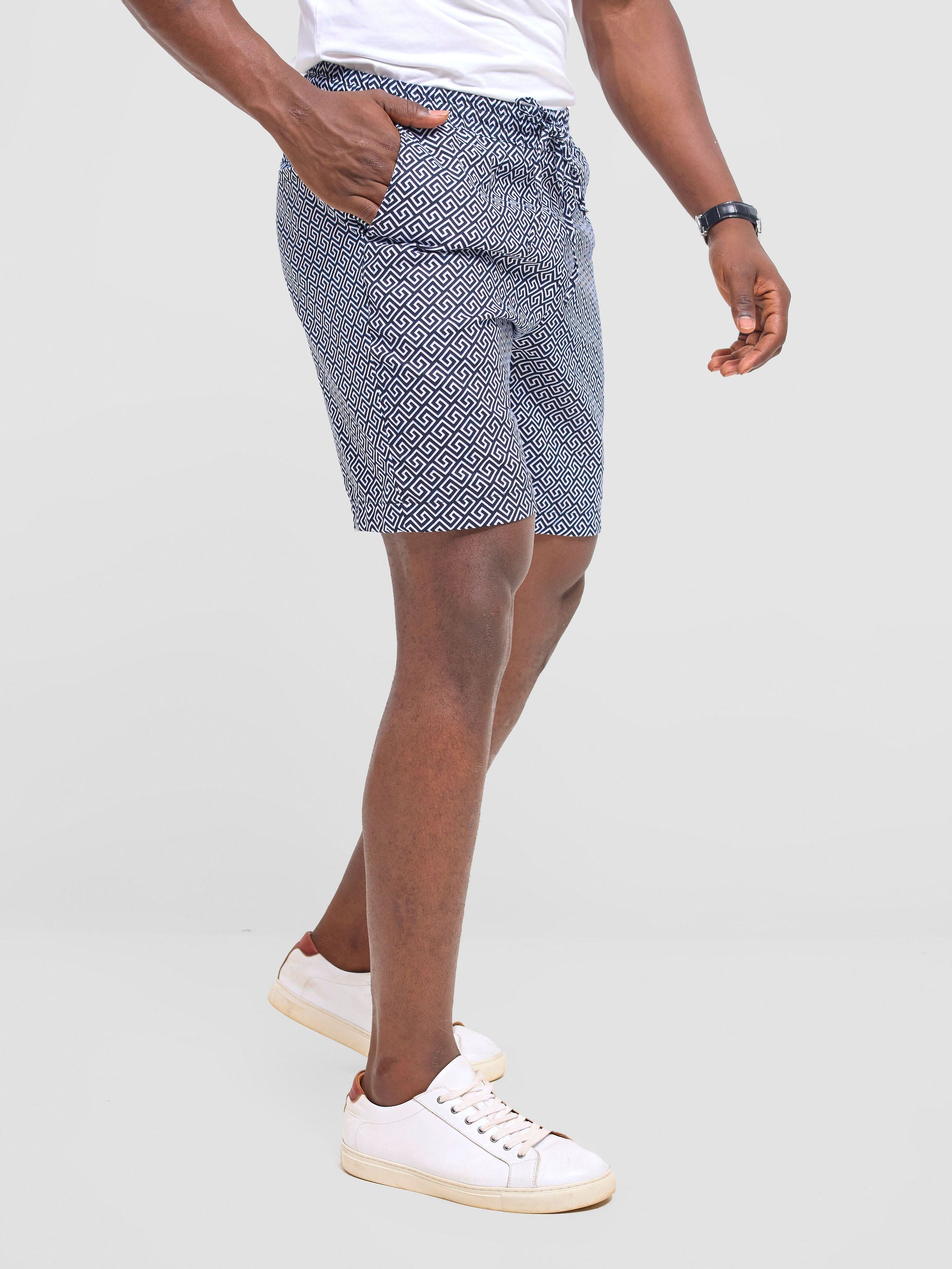 Safari Men Drawstring Shorts - Himo Print