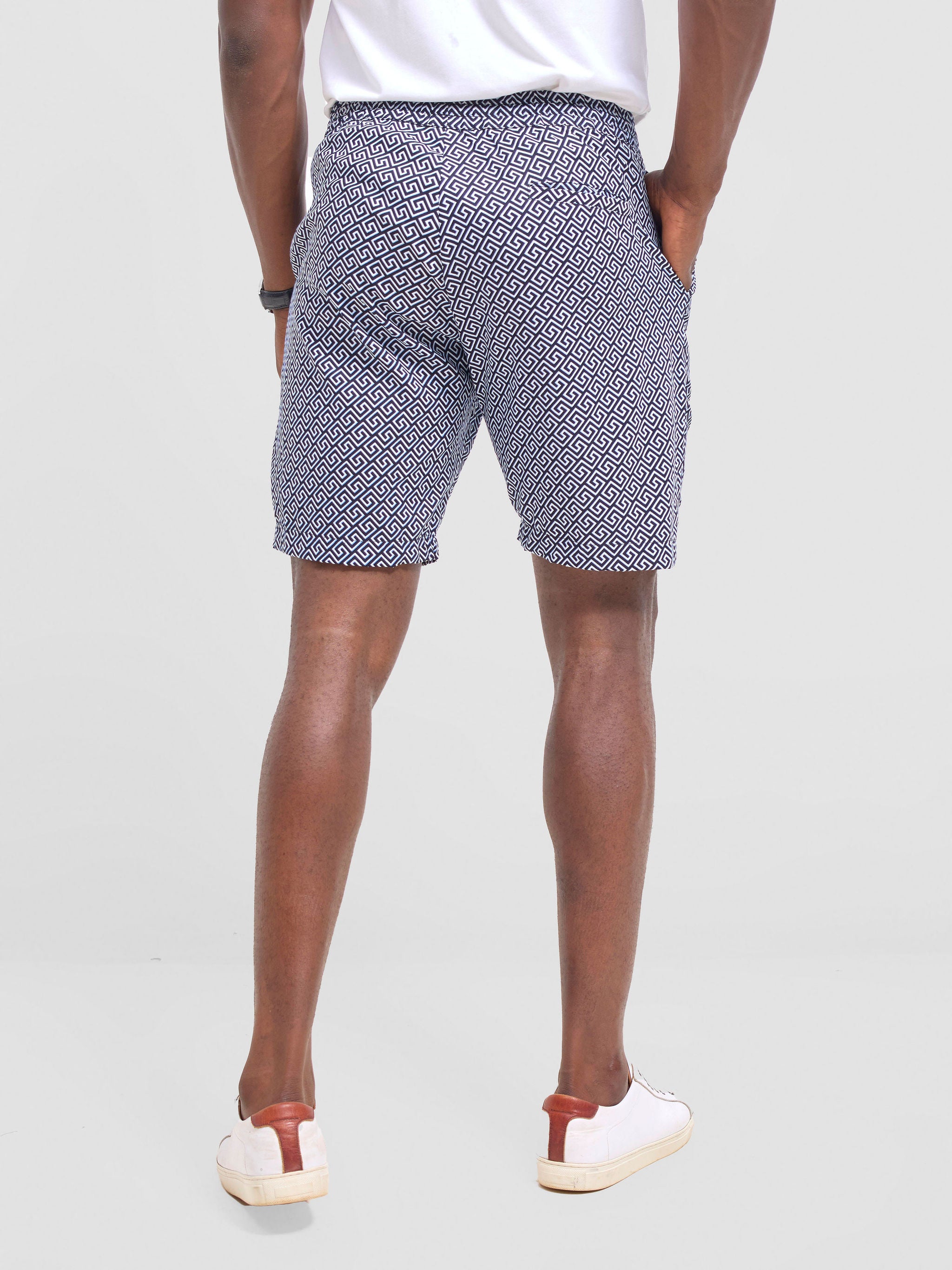 Safari Men Drawstring Shorts - Himo Print