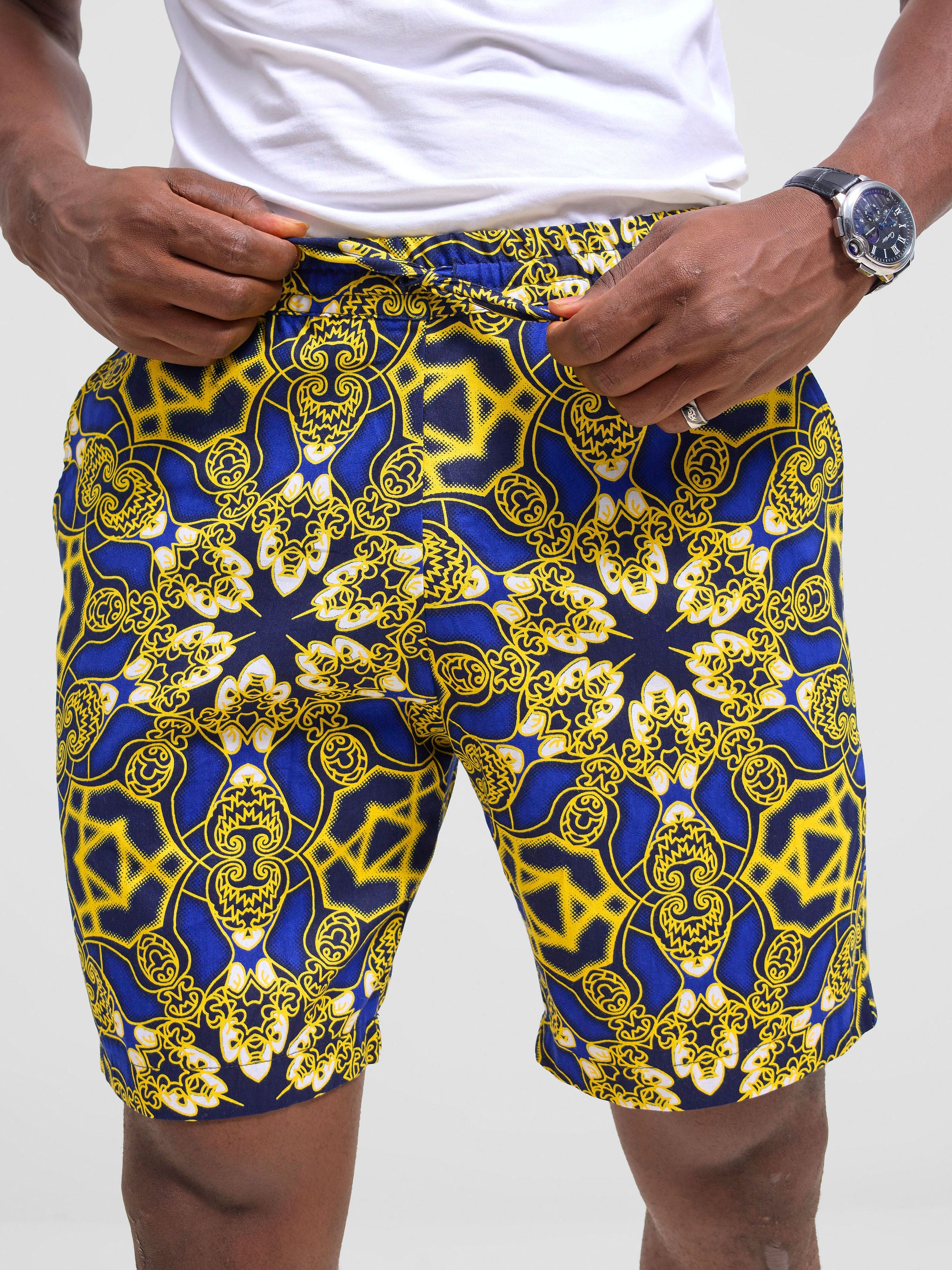 Safari Men Drawstring Shorts - Keri Print