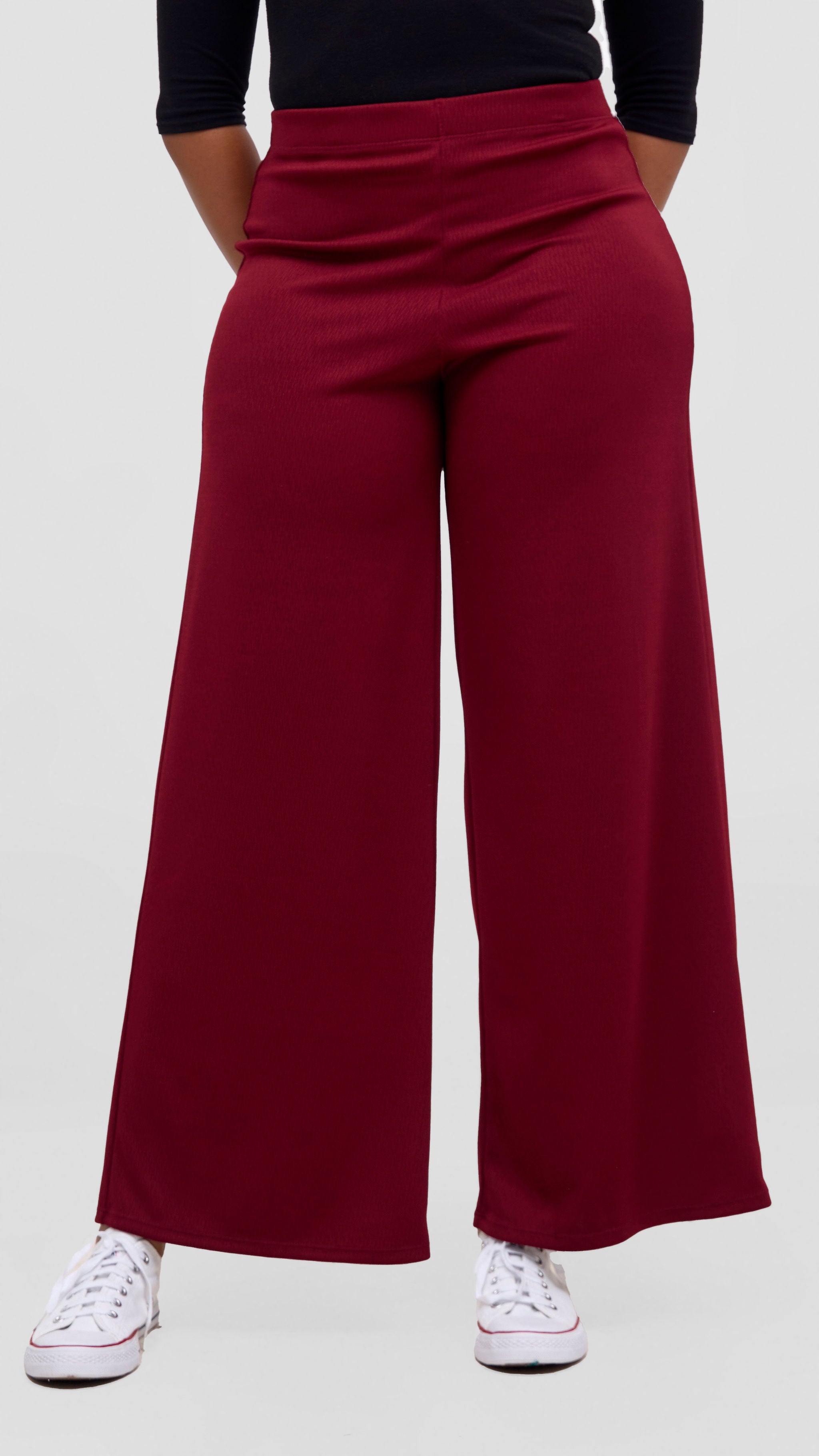 Vivo Chela Wide Leg Pants - Maroon