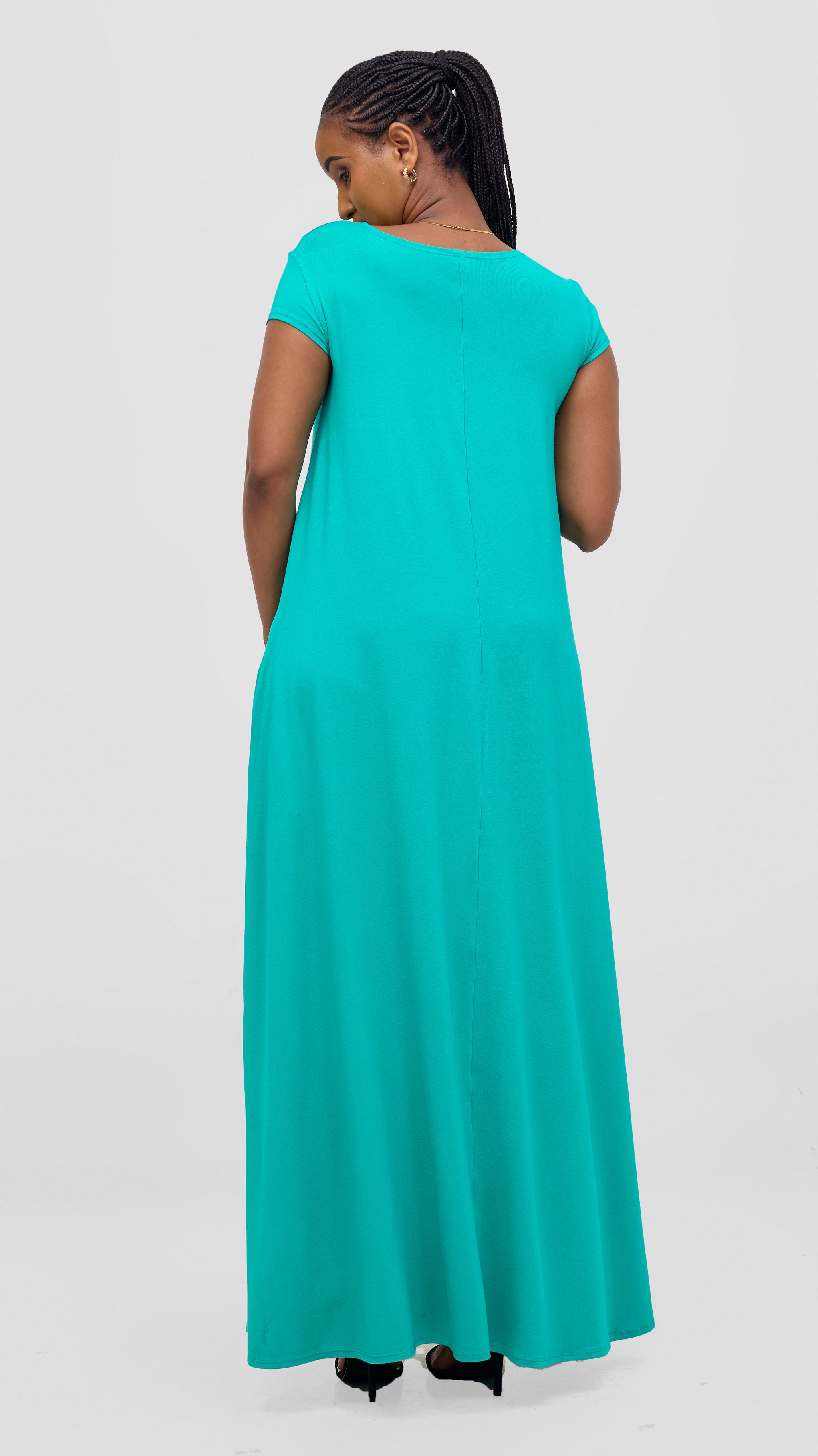 Vivo Leila Cap Sleeve Tent Maxi Dress - Sea Green