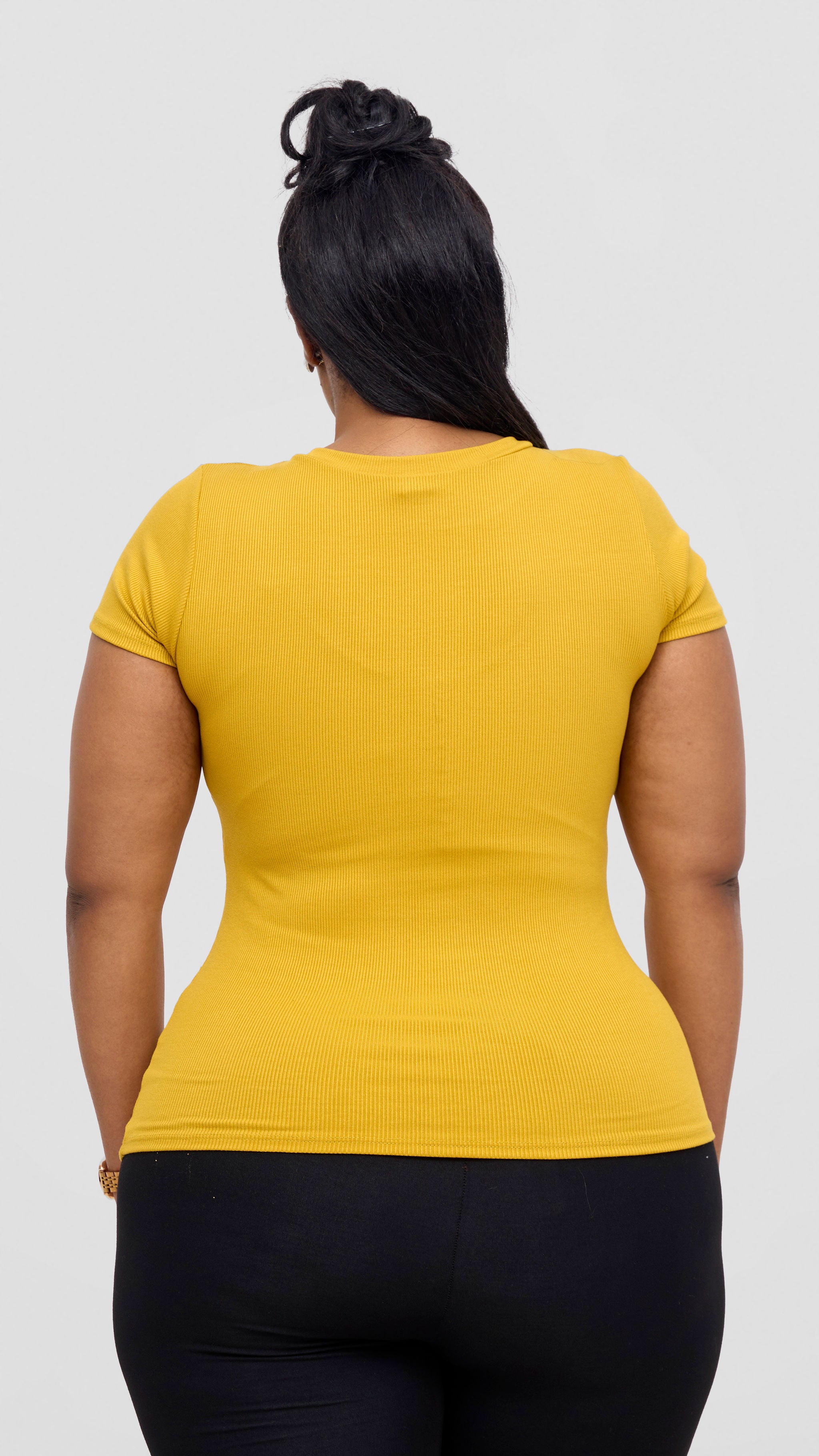 Vivo Ari Short Sleeve Top -Mustard