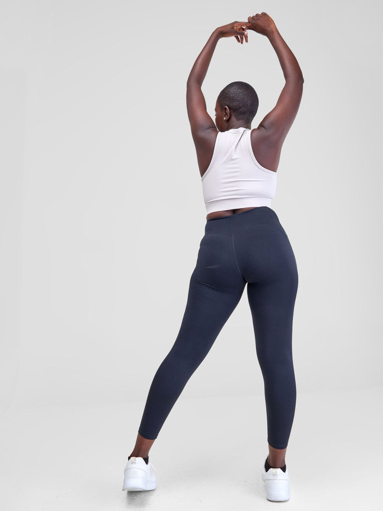 Ava Fitness Lilly High Waisted Leggings - Black - Shopzetu