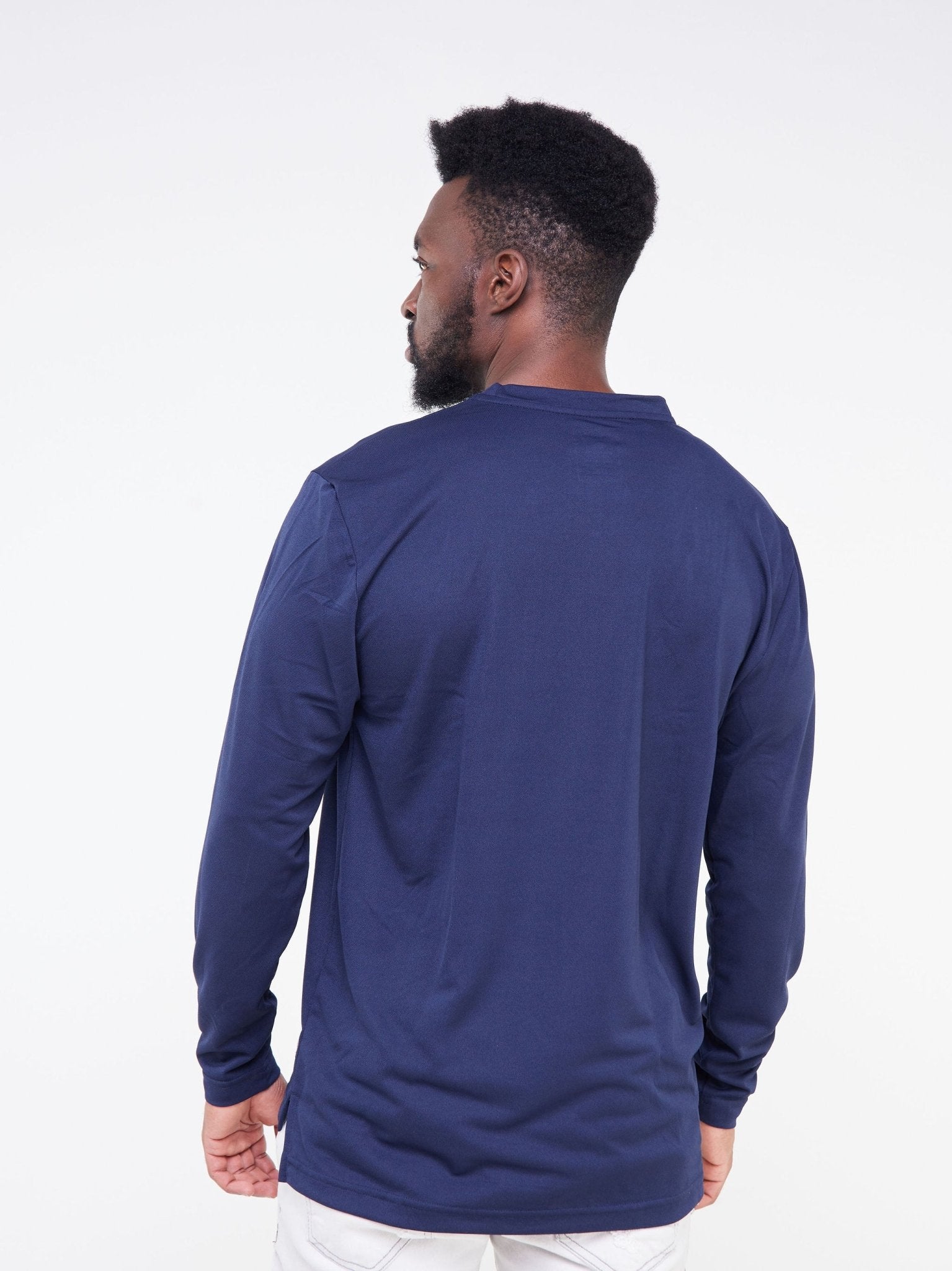 Alladin Wrangler Long Sleeve T-Shirt - 100% Polyester - Navy Blue - Shopzetu