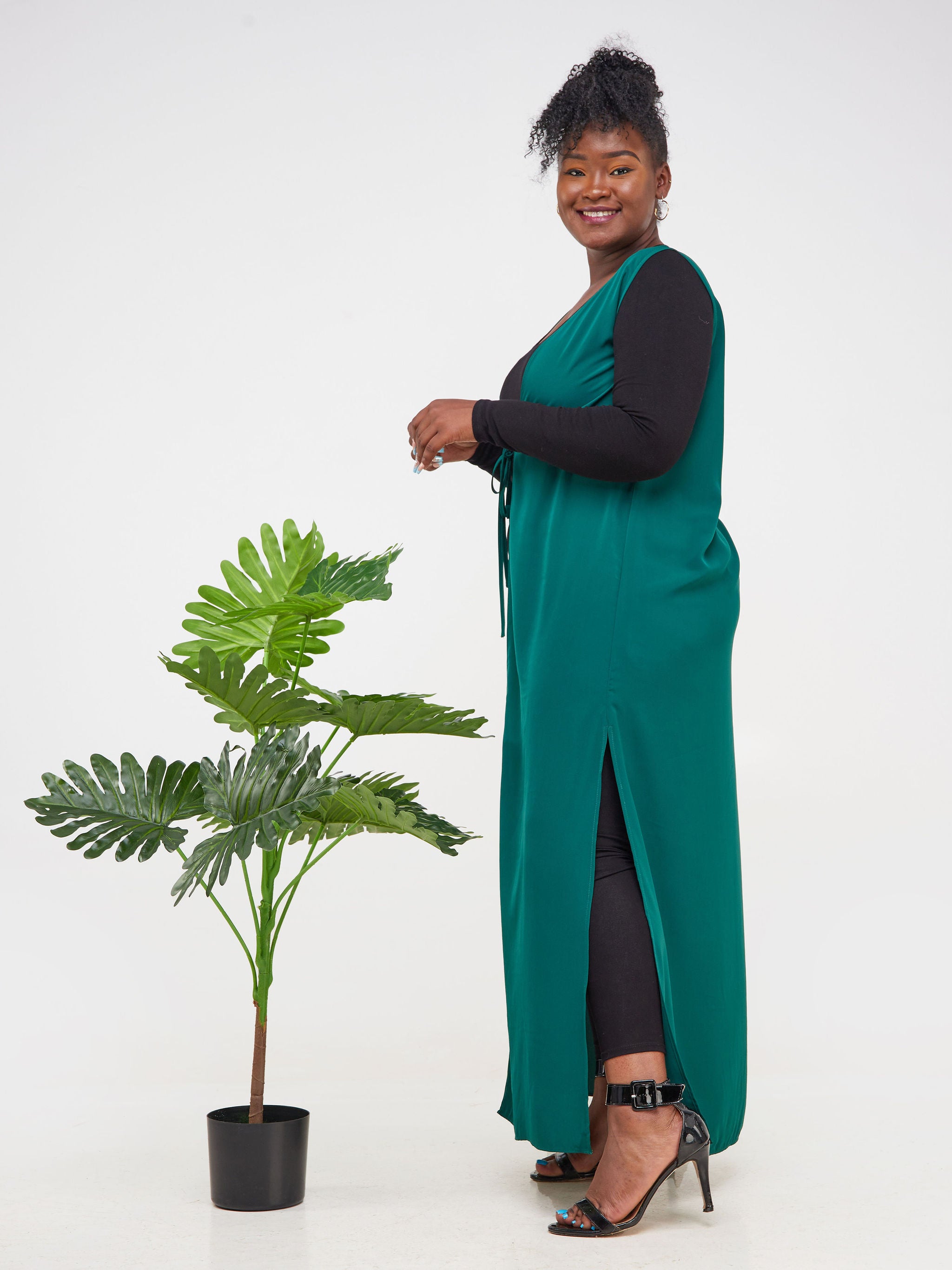 Vivo Dali Tie Kimono - Dark Green