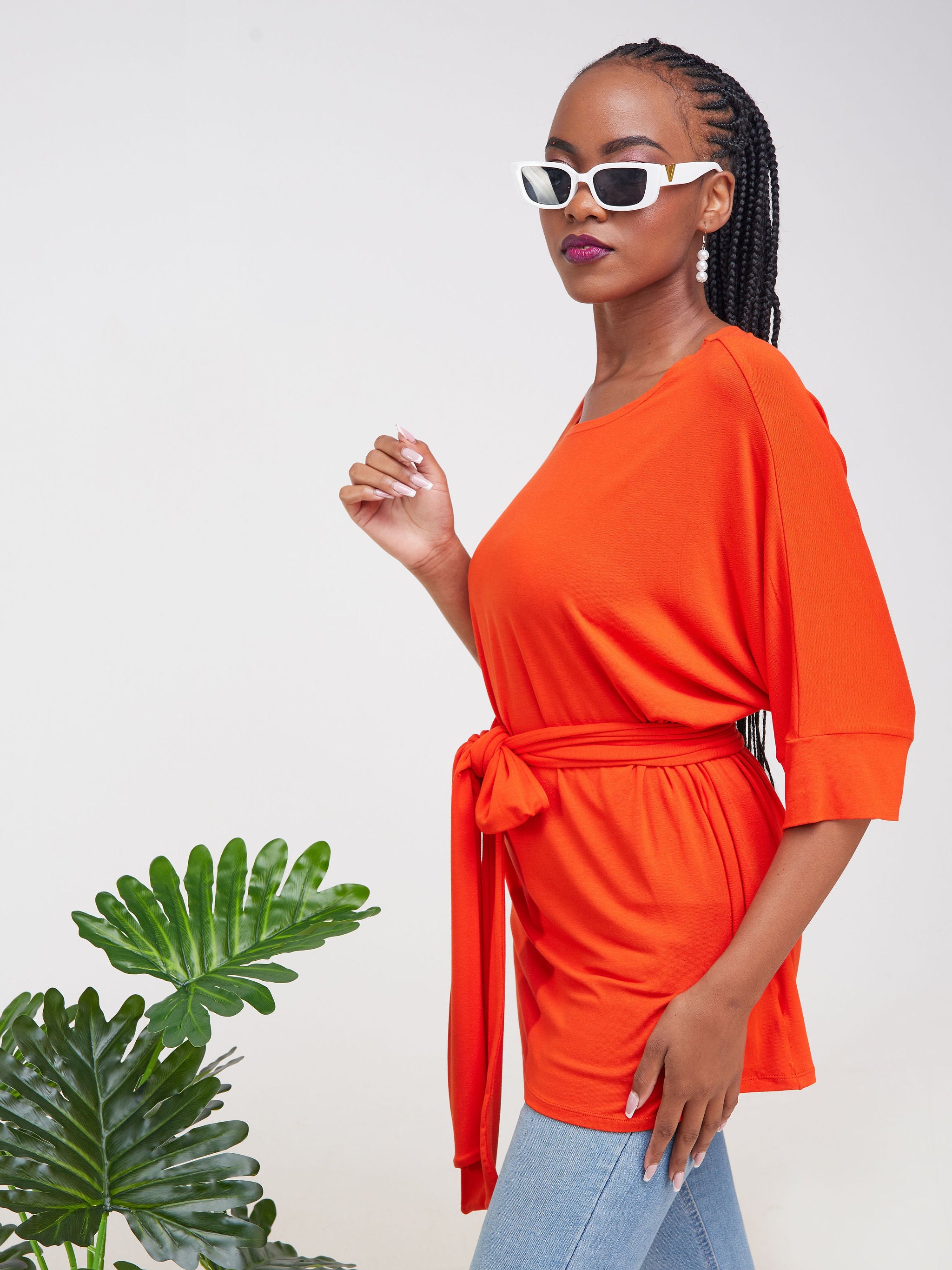 Vivo Basic Abby Loose Top - Orange