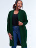 Vivo Long Sleeve Midi Waterfall - Dark Green - Shopzetu