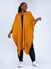 Vivo Basic Double Layered Wrap Poncho (Without Fringe) - Mustard
