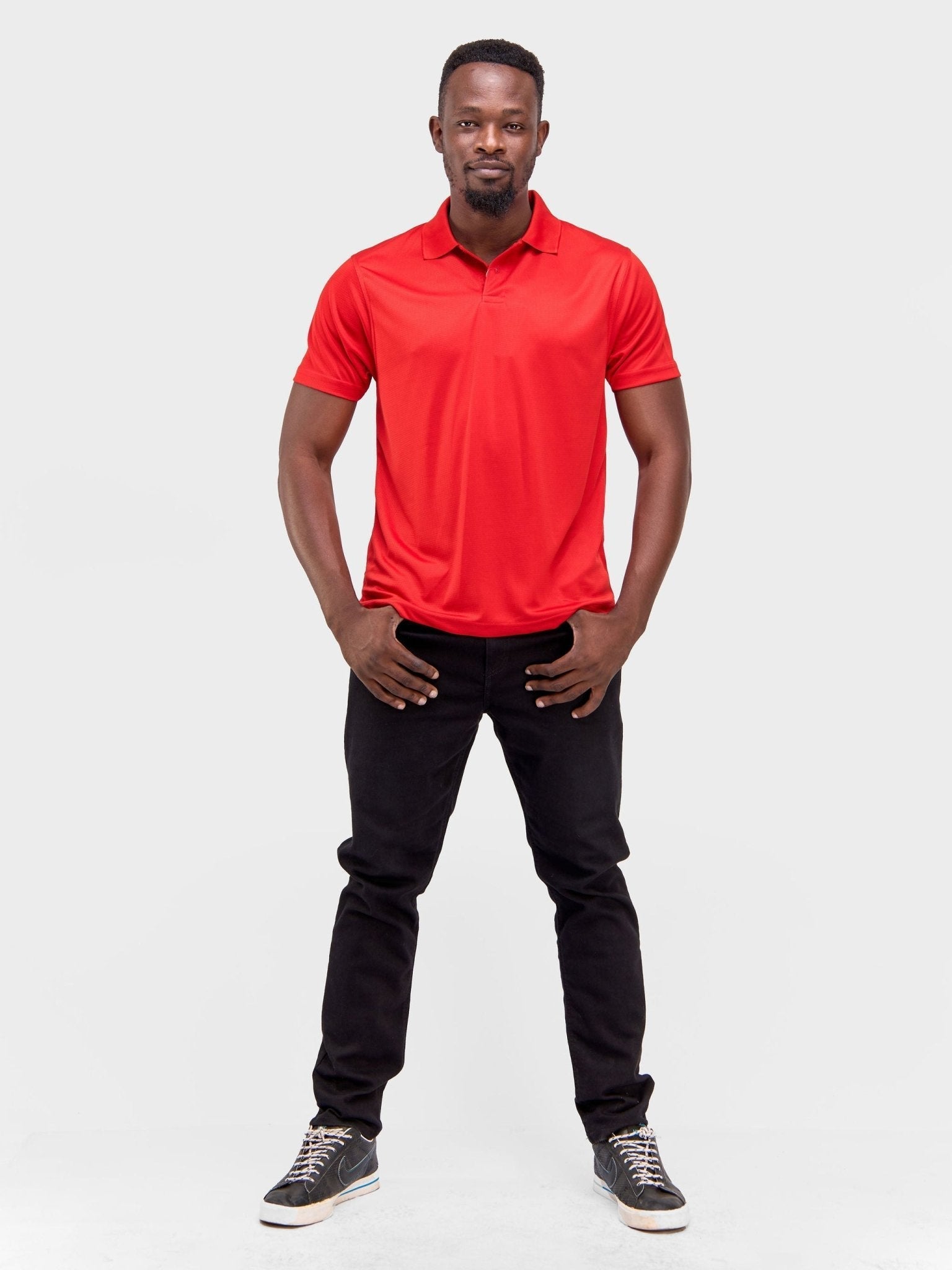 King's Collection Golf polo Shirt - Red - Shopzetu