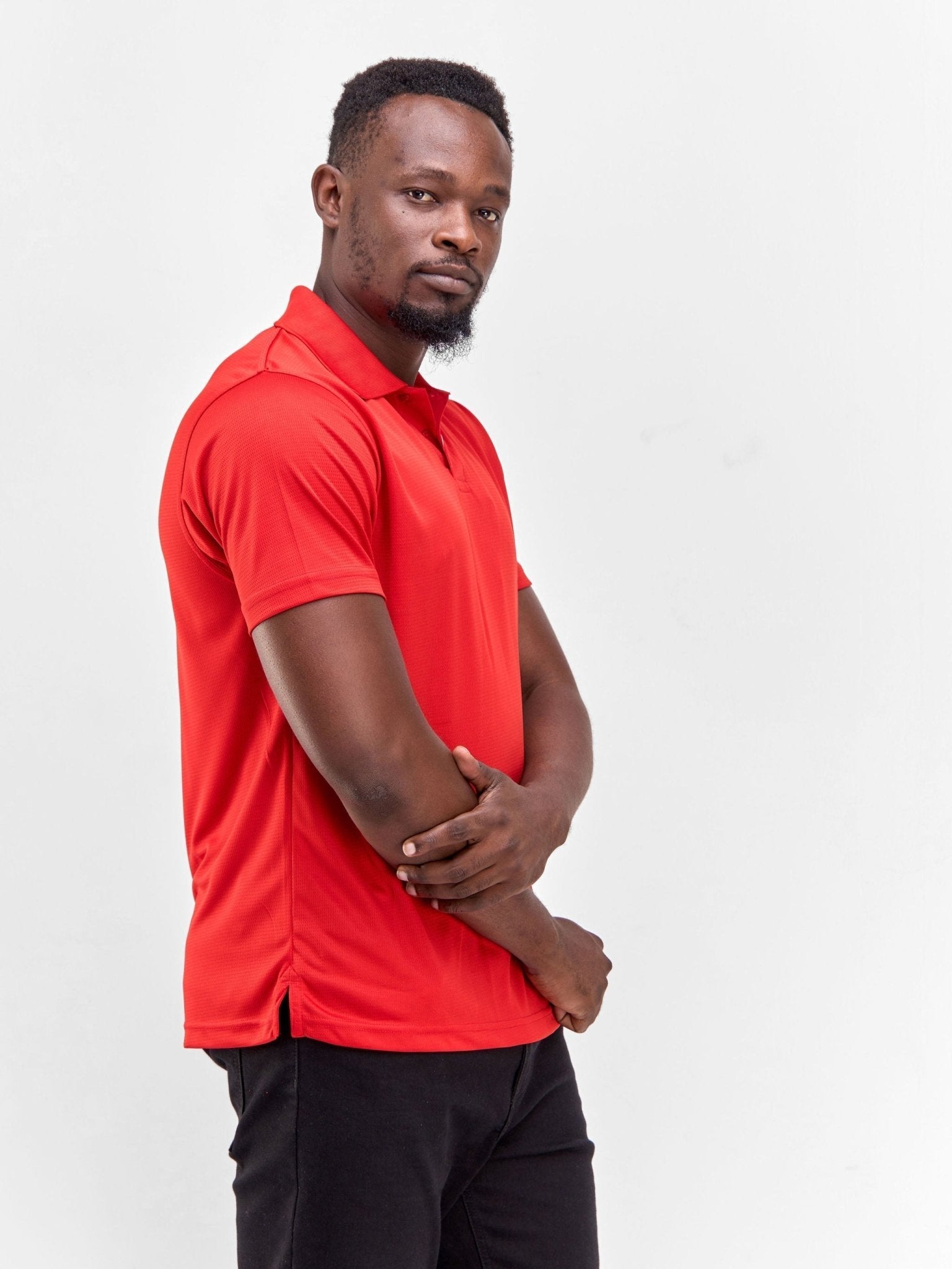 King's Collection Golf polo Shirt - Red - Shopzetu