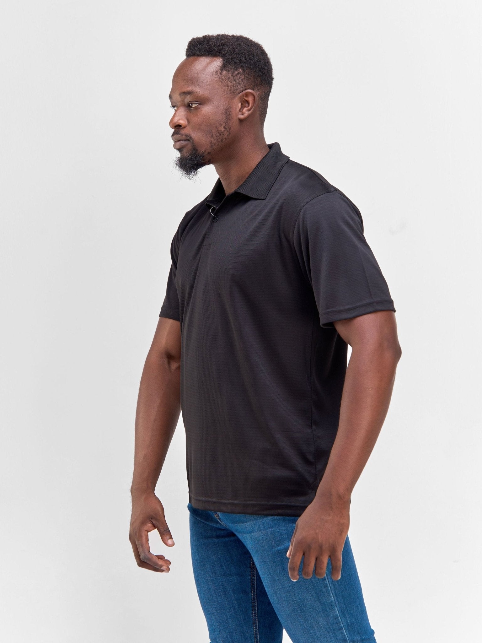 King's Collection Golf polo Shirt - Black - Shopzetu