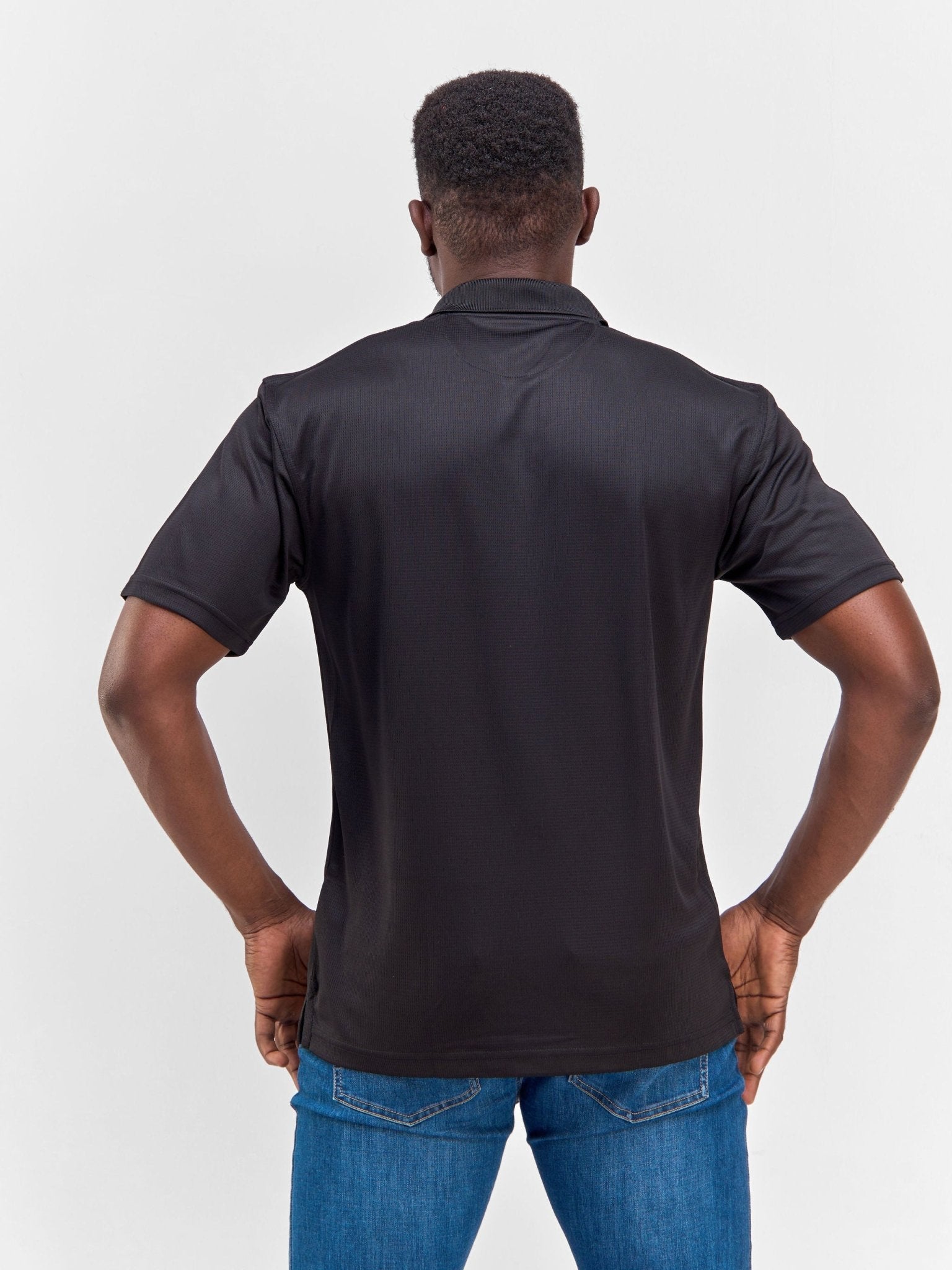 King's Collection Golf polo Shirt - Black - Shopzetu