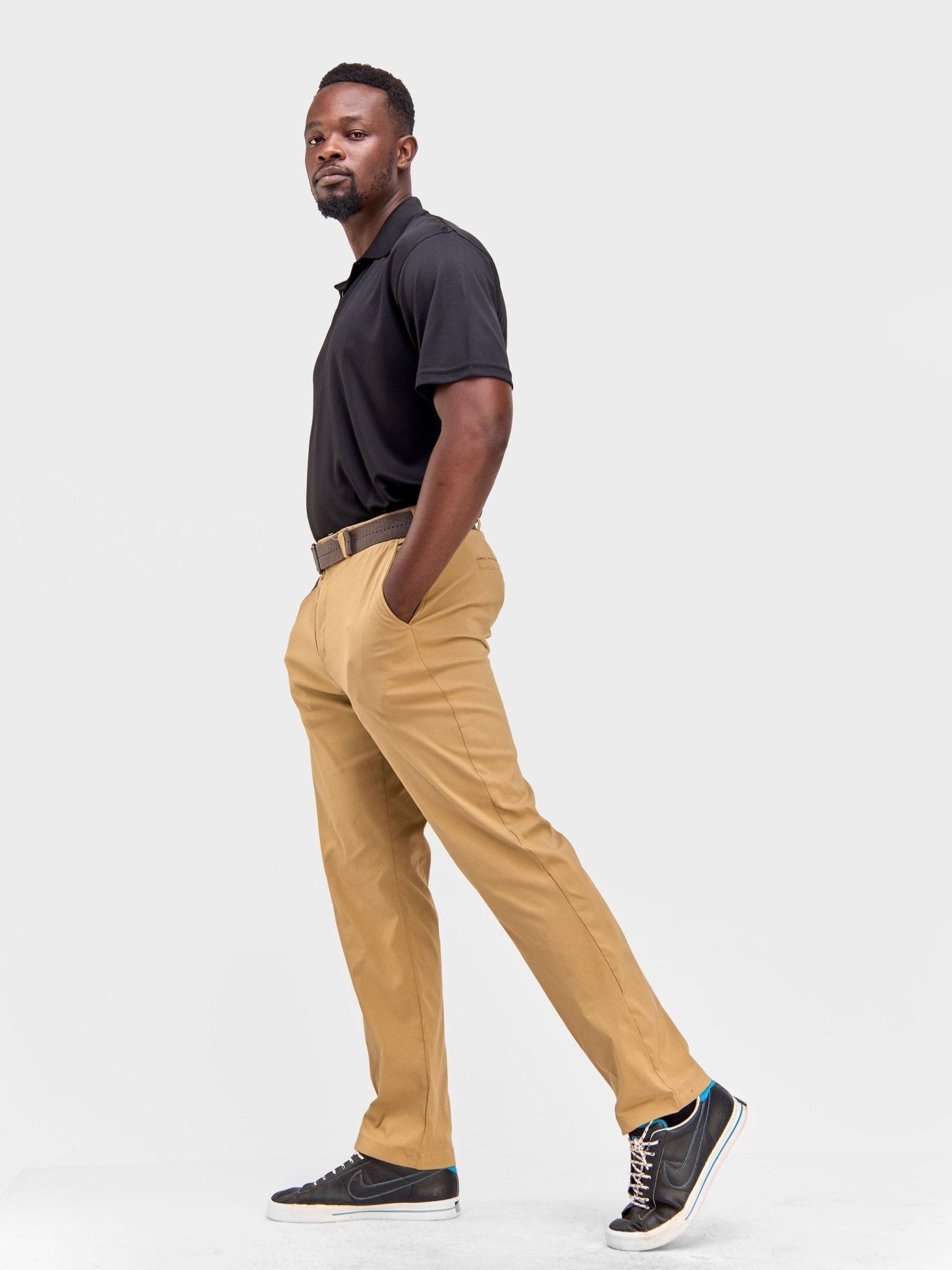 Alladin Men's Golf Pant - Beige - Shopzetu