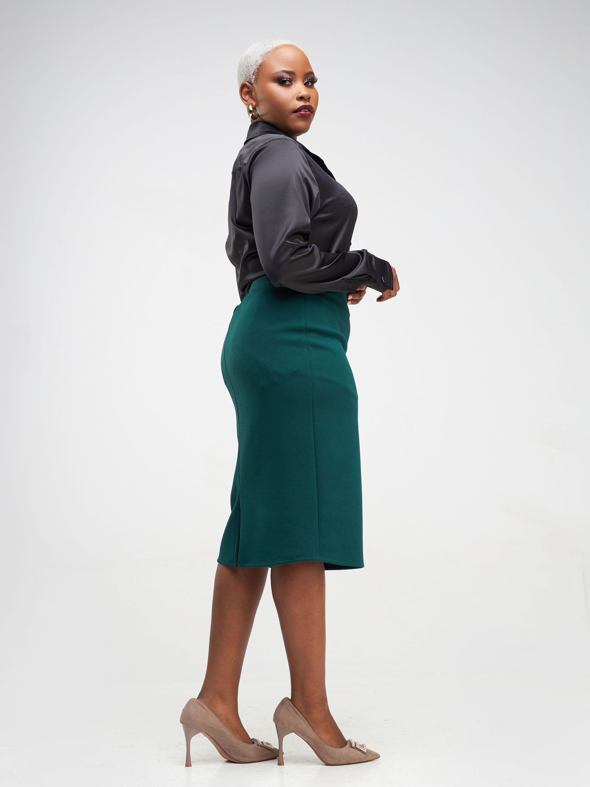 Vivo Hema Pencil Skirt - Green