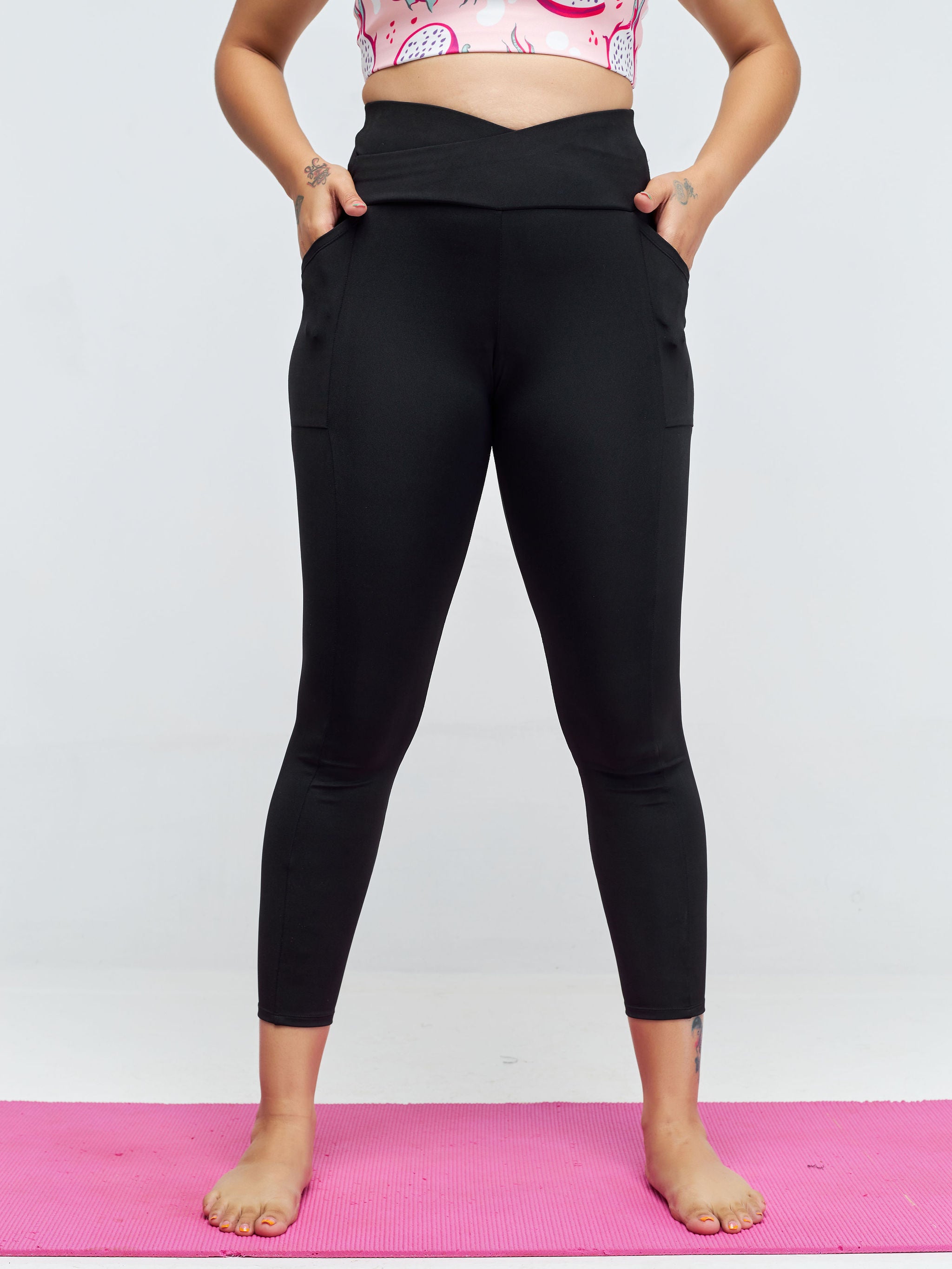 Vivo X Pinky Full Length Fitness Leggings - Black