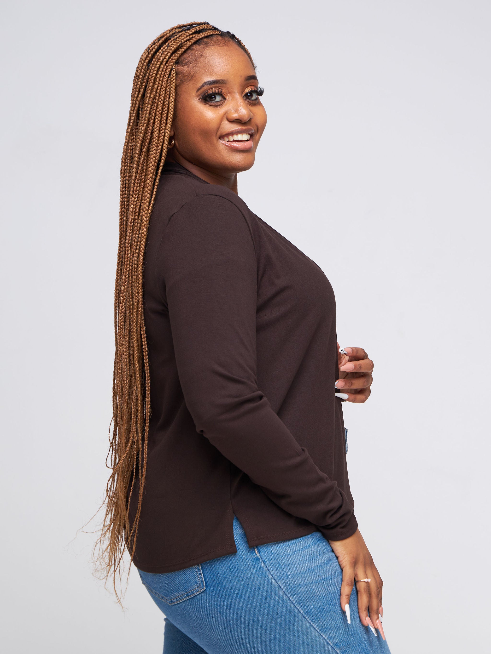 Vivo Basic Leila Short Waterfall  - Chocolate