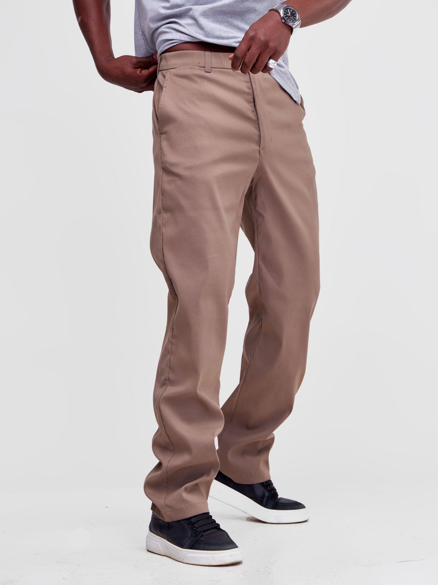 Alladin Men's Golf Pant - Brown - Shopzetu