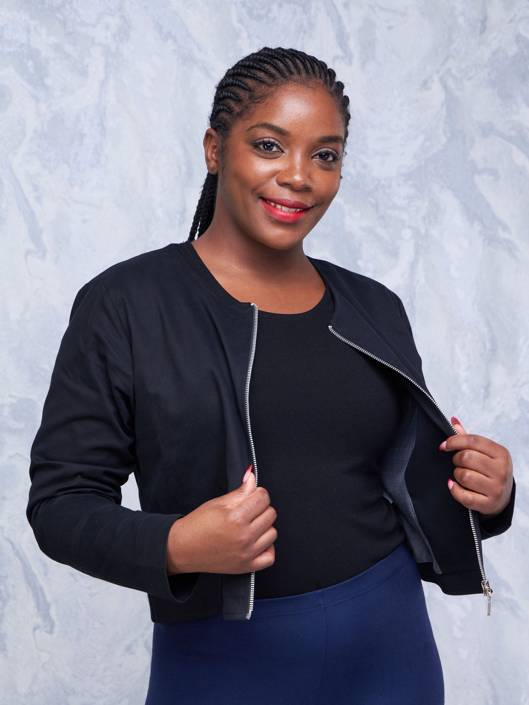 Safari Hawi Long Sleeve Crop Jacket - Black