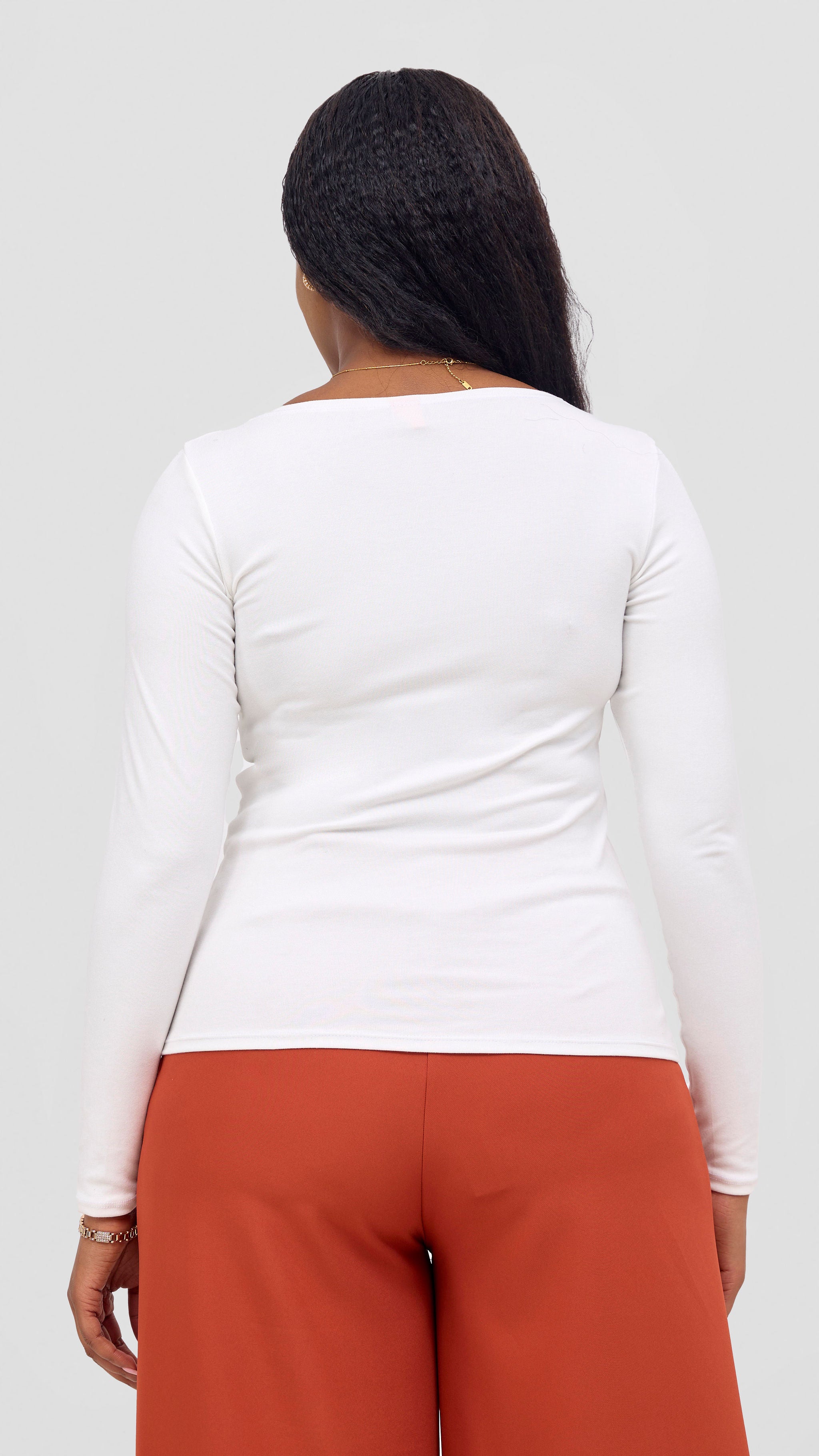 Vivo Basic Val Long Sleeve Top - Off White