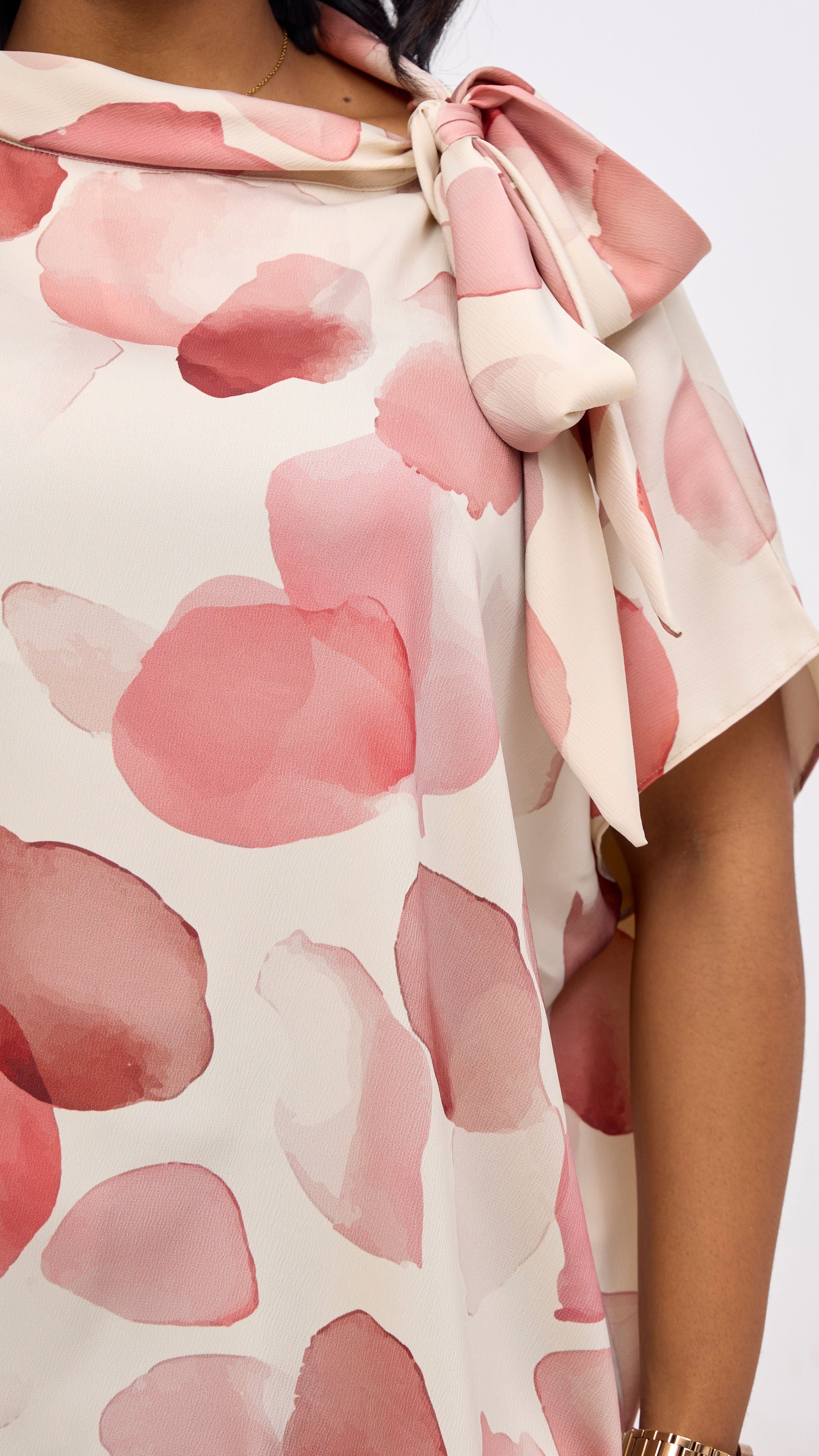 Vivo Takali Tunic Top - Buttermilk / Red Arisi Print