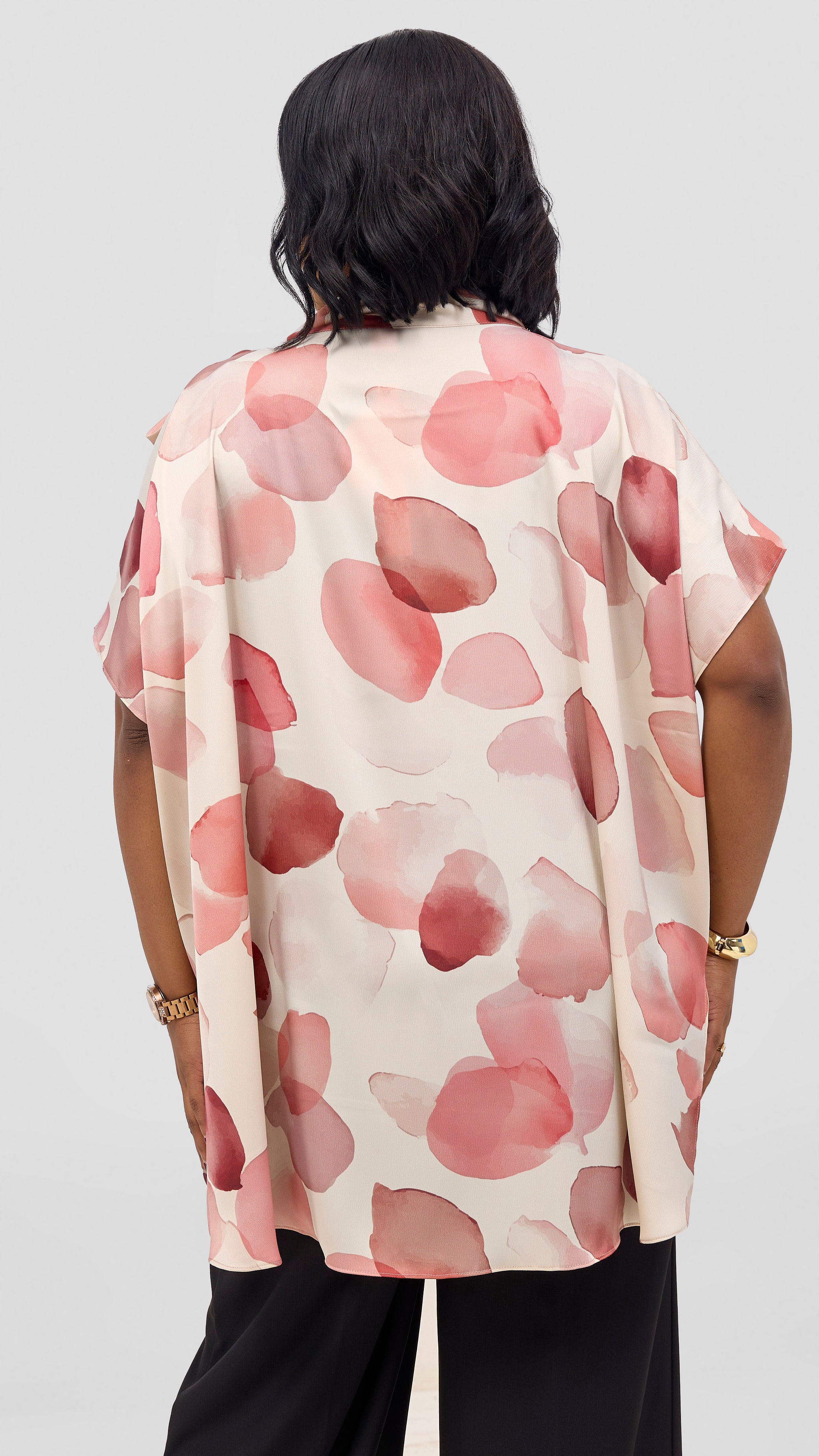 Vivo Takali Tunic Top - Buttermilk / Red Arisi Print