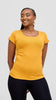 Vivo Basic Val Cap Sleeve Top - Mustard