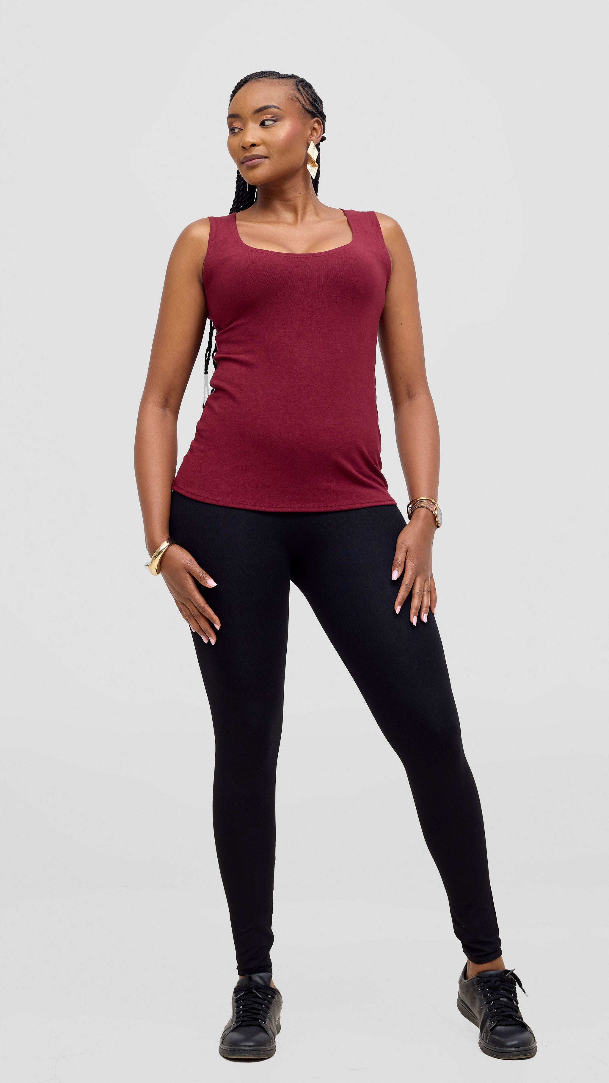 Vivo Basic Val Tank Top - Maroon