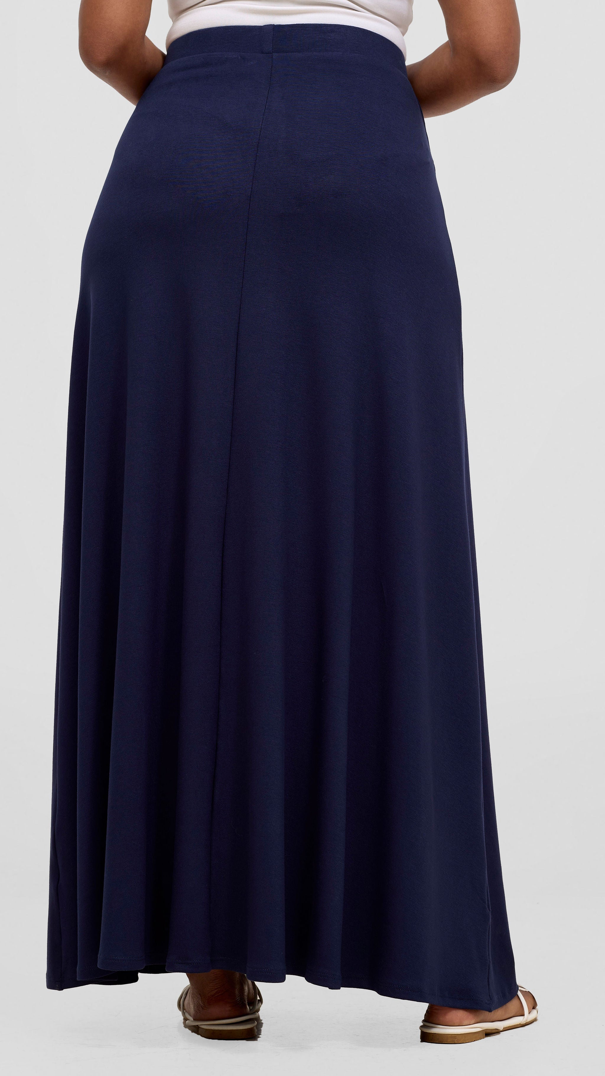 Vivo Basic A-line Maxi Skirt - Navy Blue
