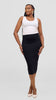 Vivo Basic Lined Capri Skirt - Black