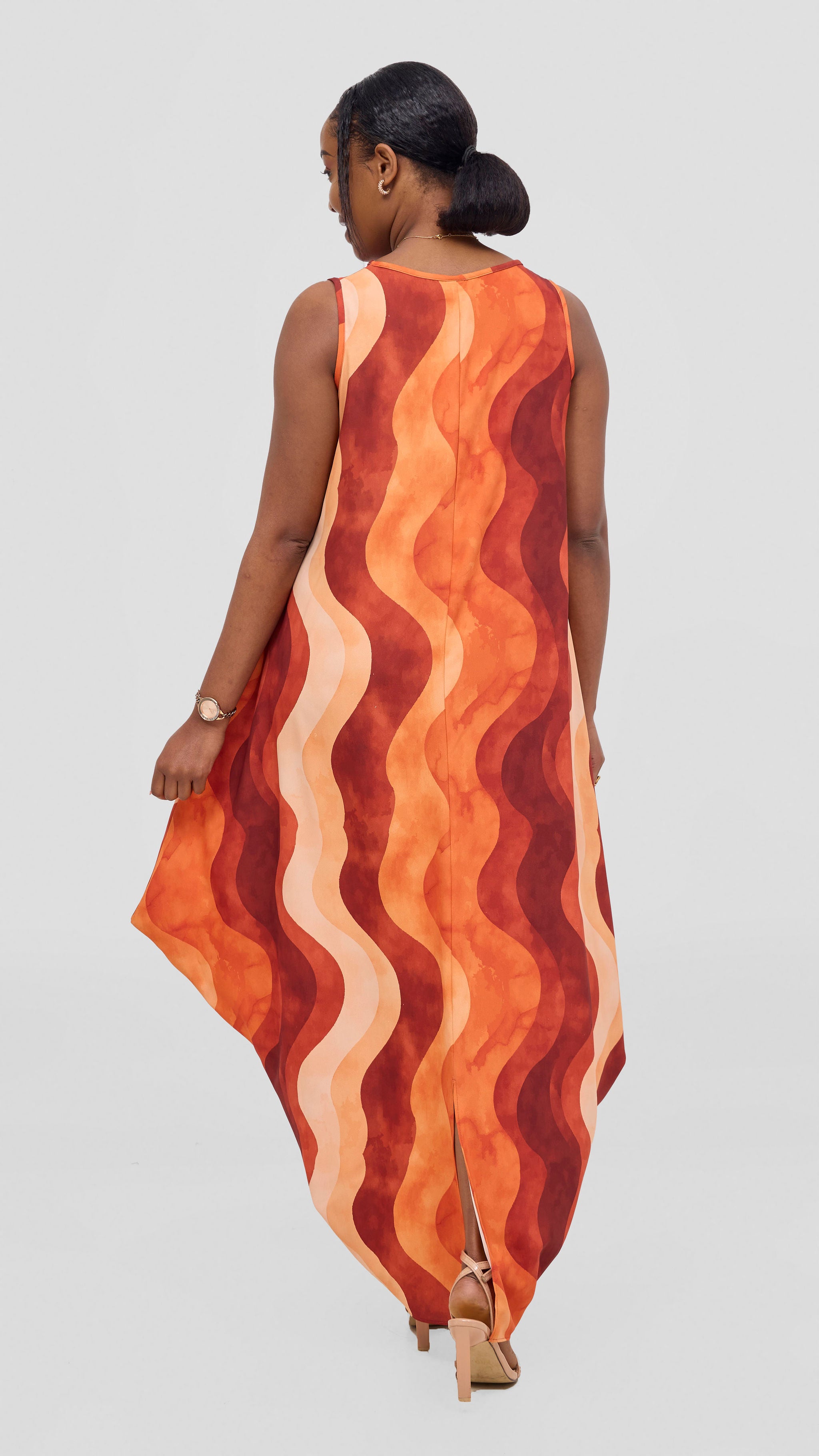 Vivo Seli Maxi Dress - Buttermilk / Rust Loura Print
