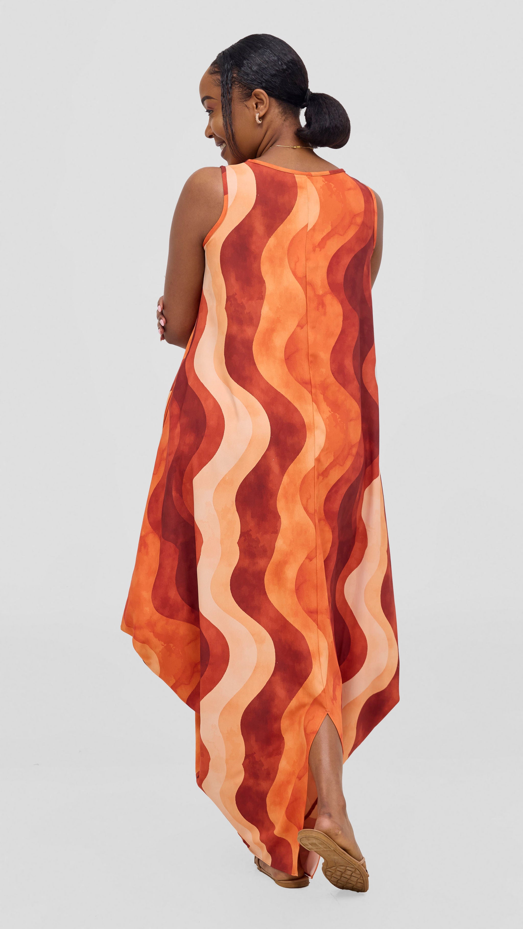 Vivo Seli Maxi Dress - Buttermilk / Rust Loura Print