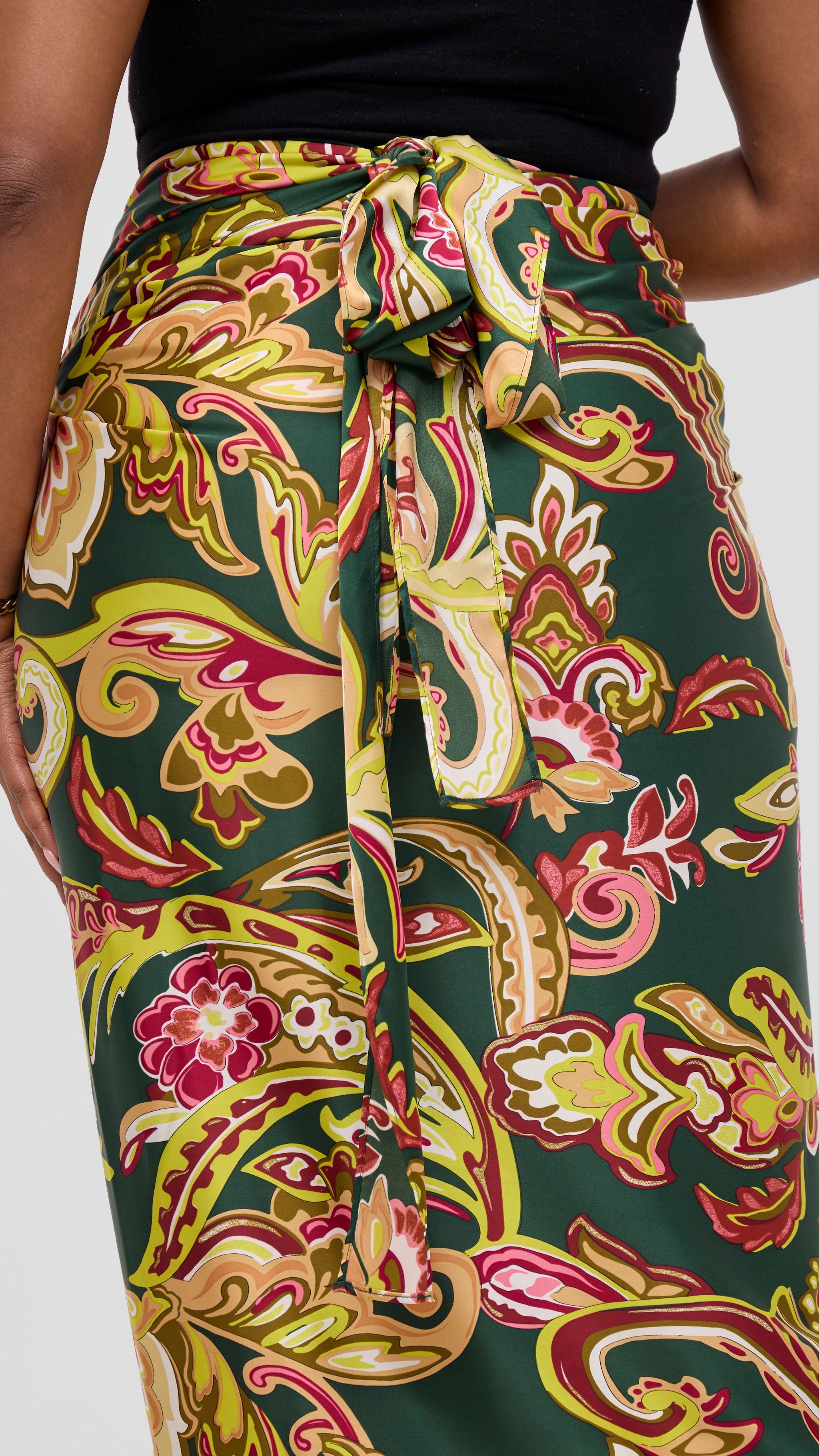 Vivo Sarong Skirt - Dark Green / Hunters Print