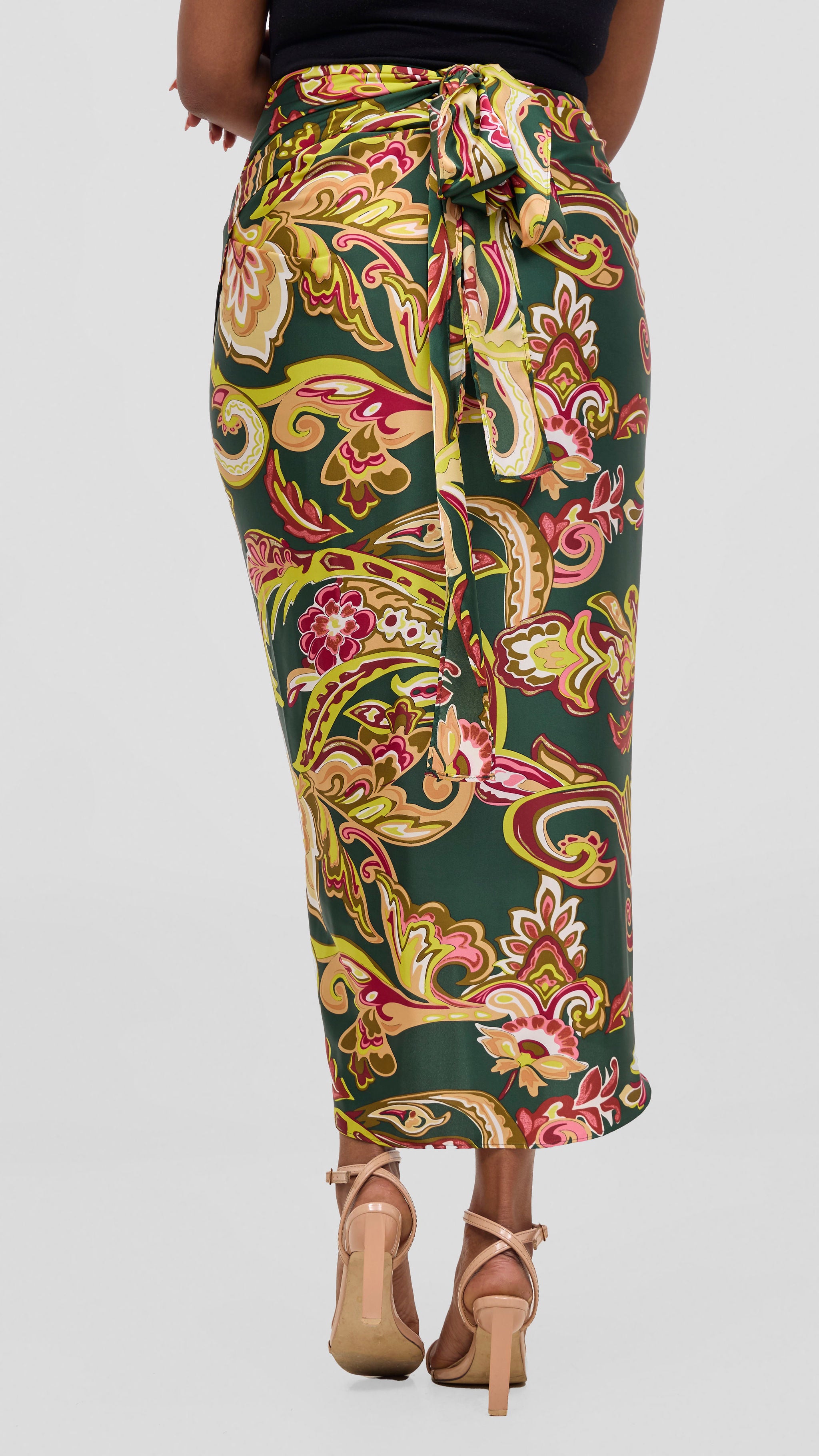 Vivo Sarong Skirt - Dark Green / Hunters Print