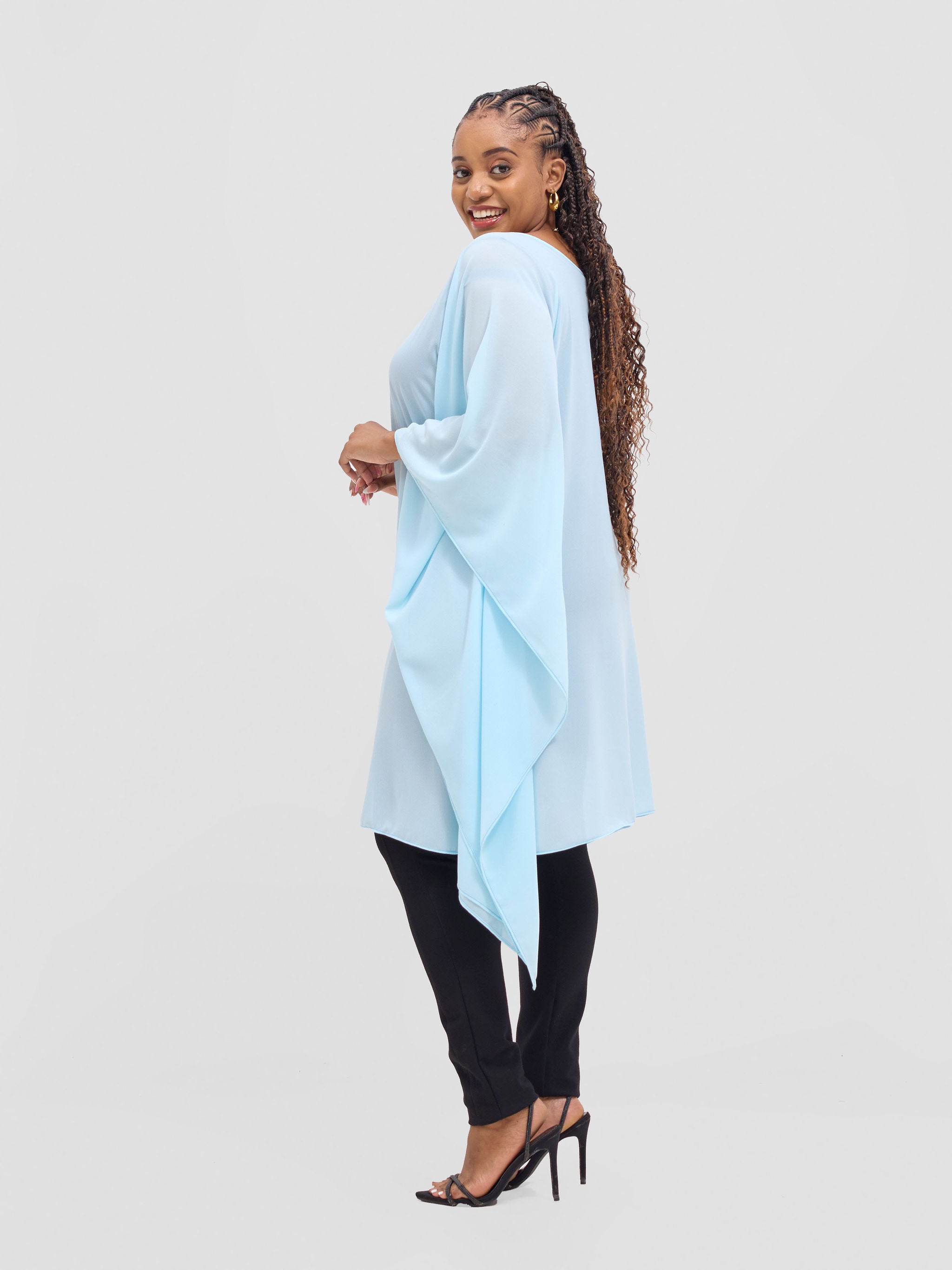 Vivo Basic Destiny Chiffon Top - Light Blue