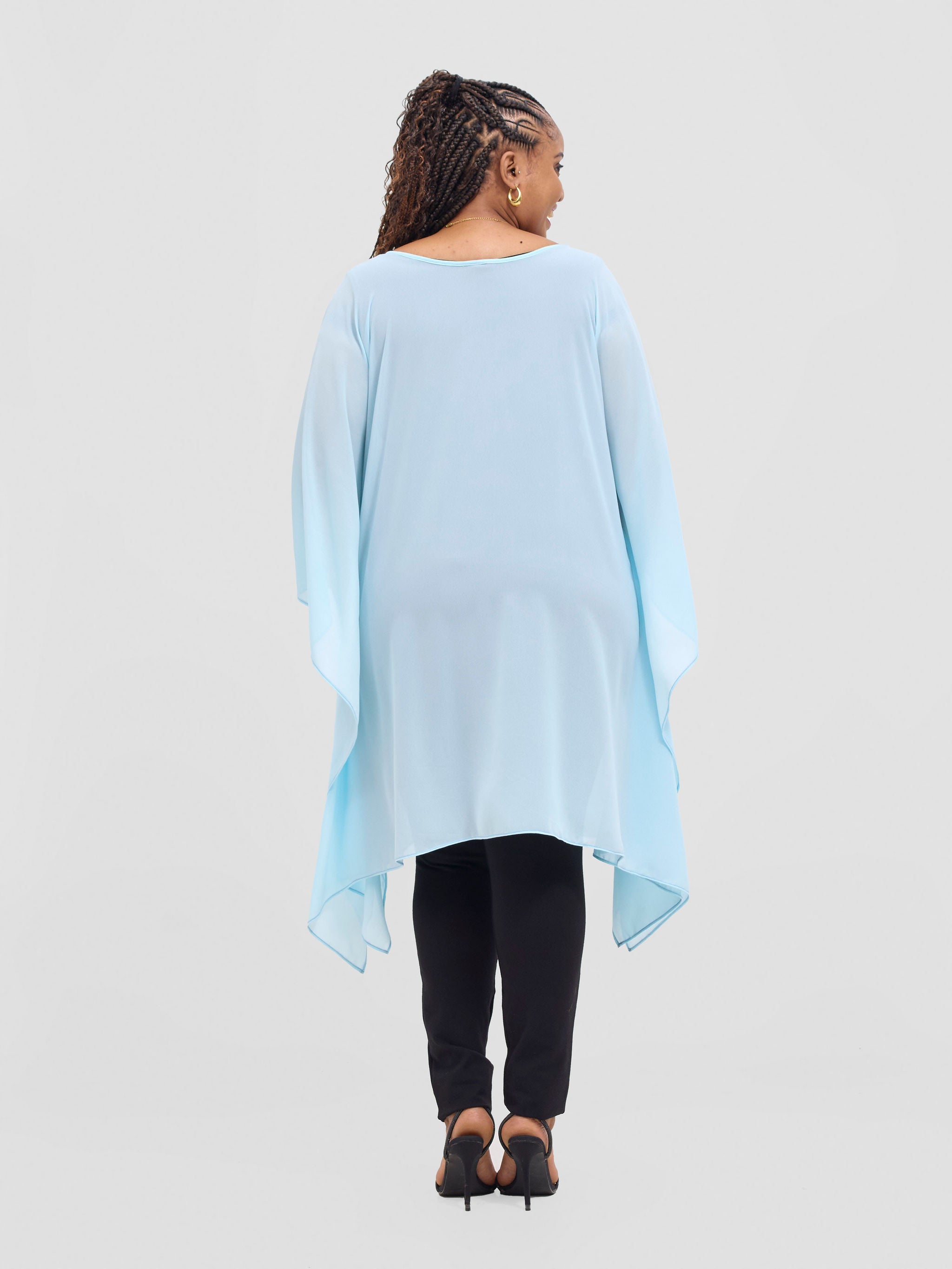 Vivo Basic Destiny Chiffon Top - Light Blue