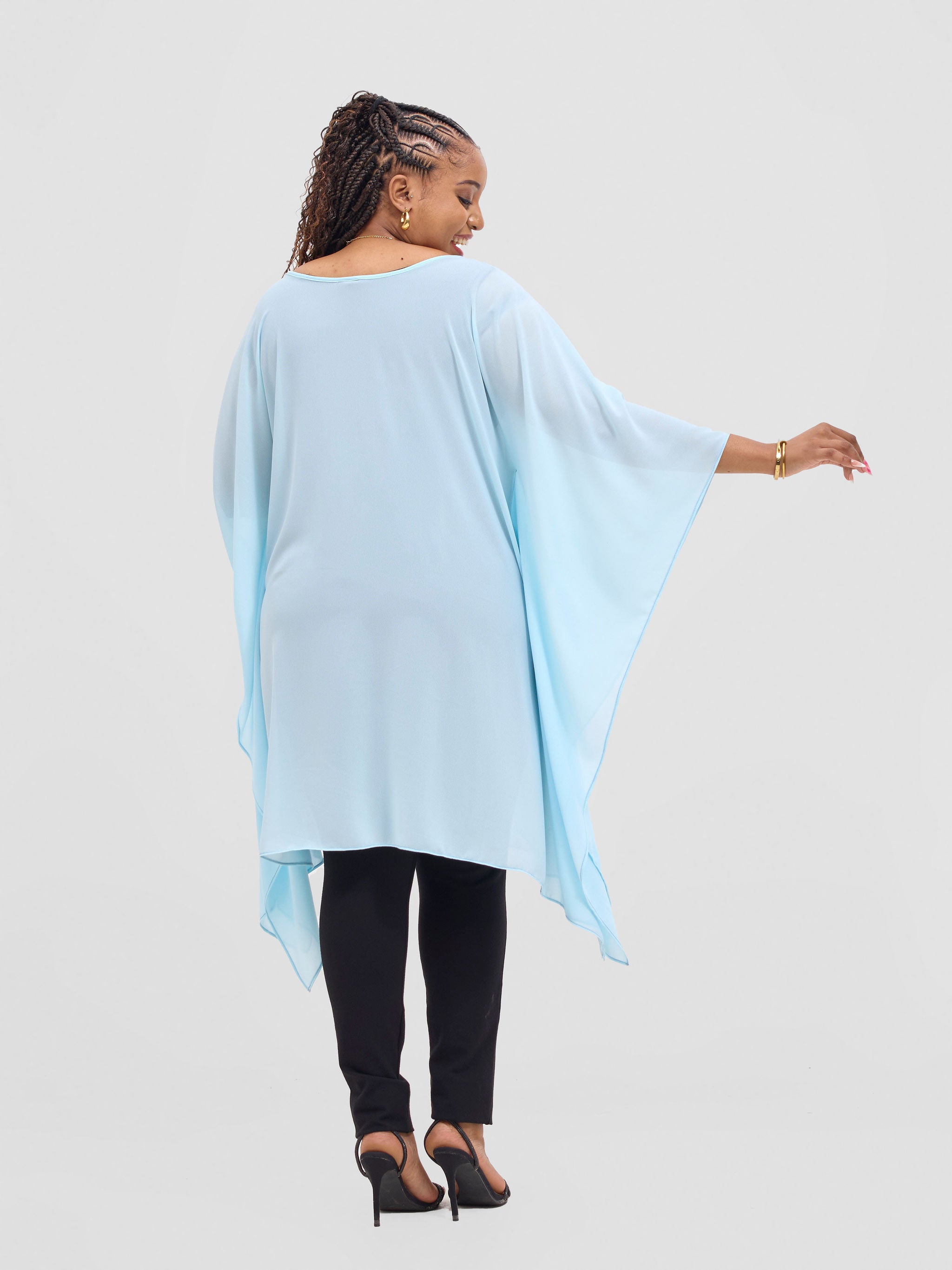 Vivo Basic Destiny Chiffon Top - Light Blue