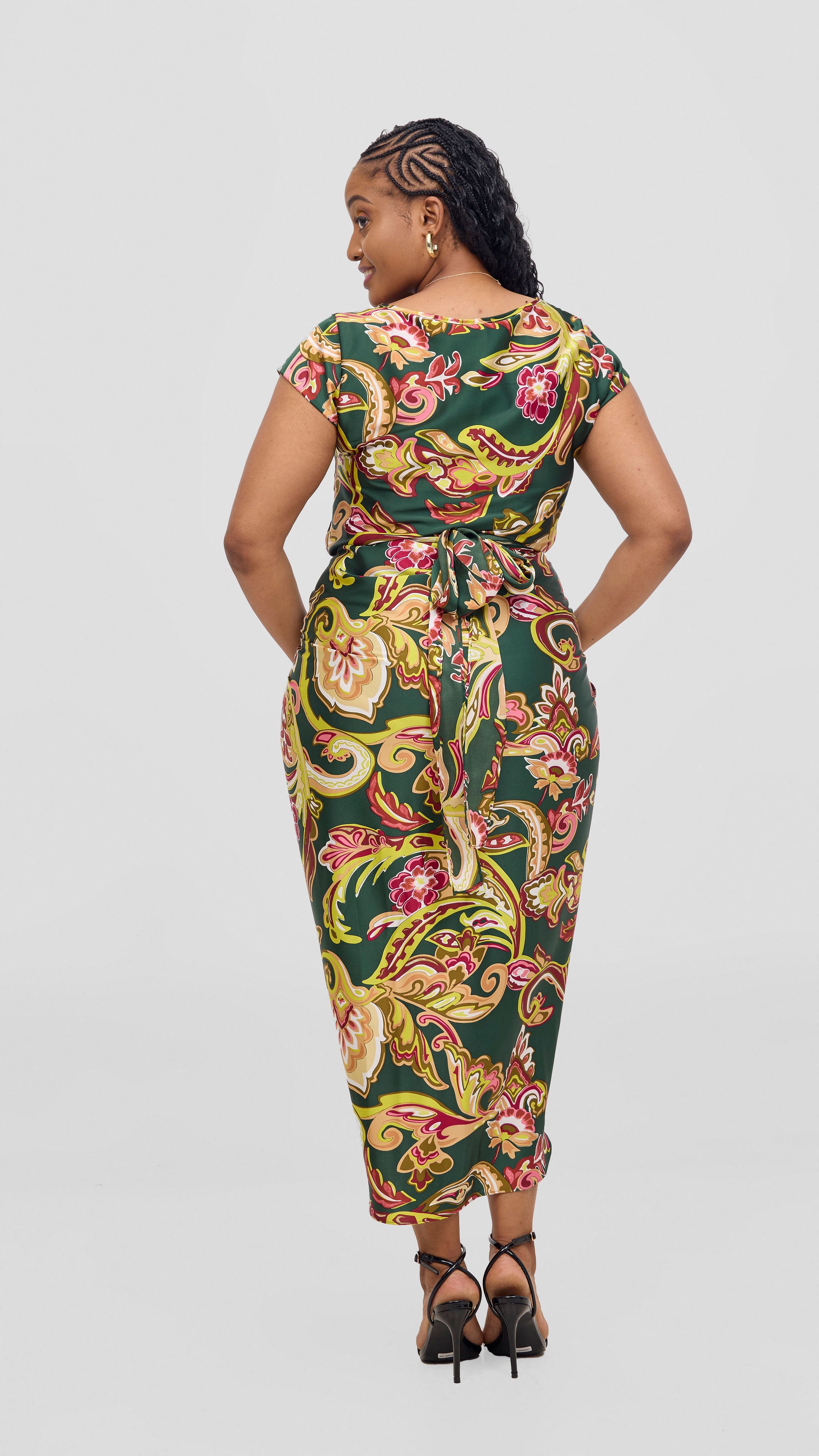 Vivo Sarong Skirt - Dark Green / Hunters Print