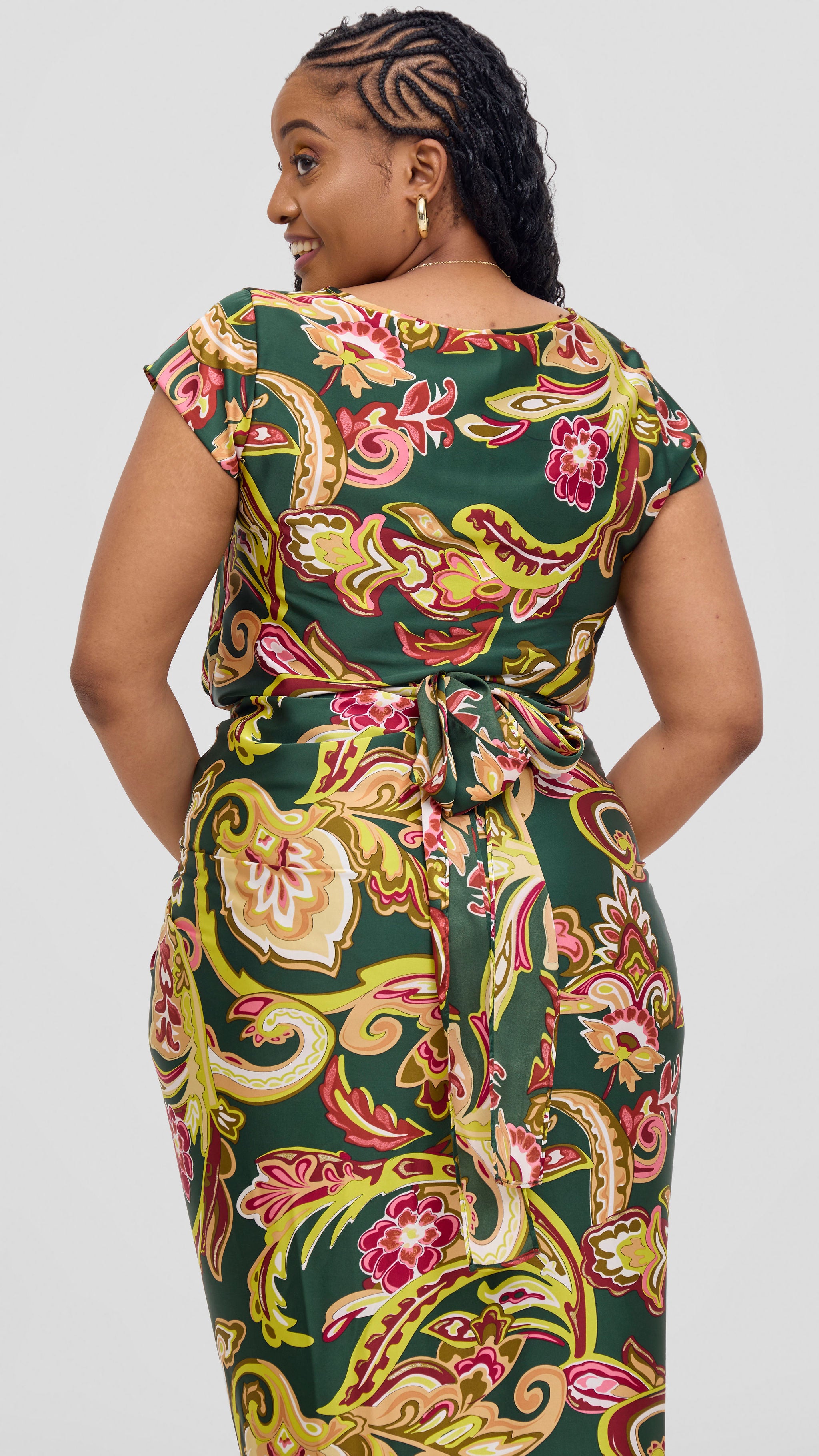 Vivo Sarong Skirt - Dark Green / Hunters Print