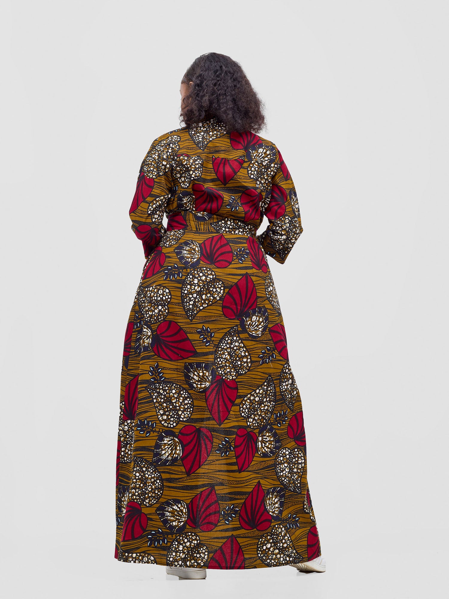 Safari Kitenge 3/4 sleeve Maxi Dress - Sipo Print