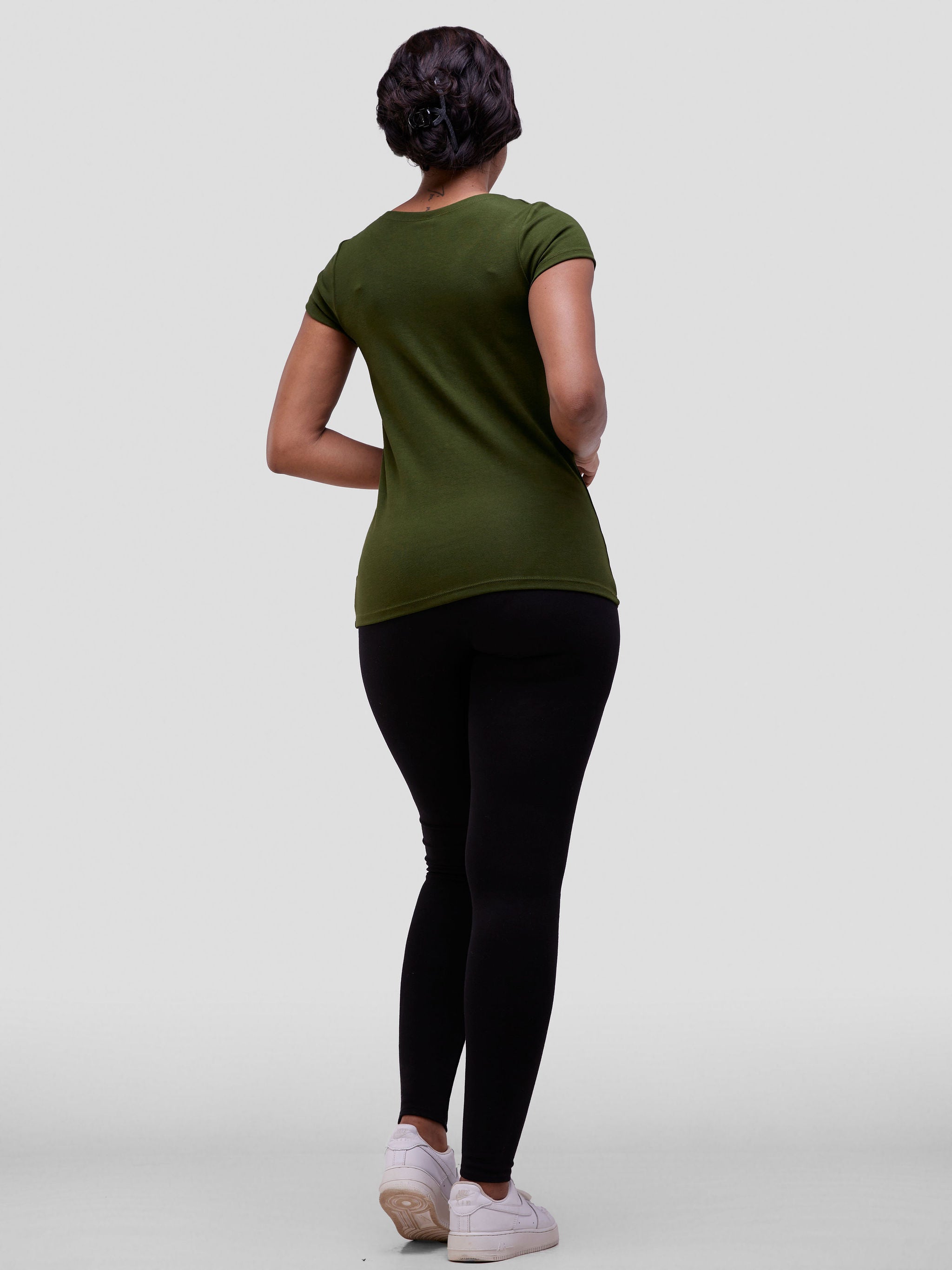 Vivo Basic Val Cap Sleeve Top - Hunters Green